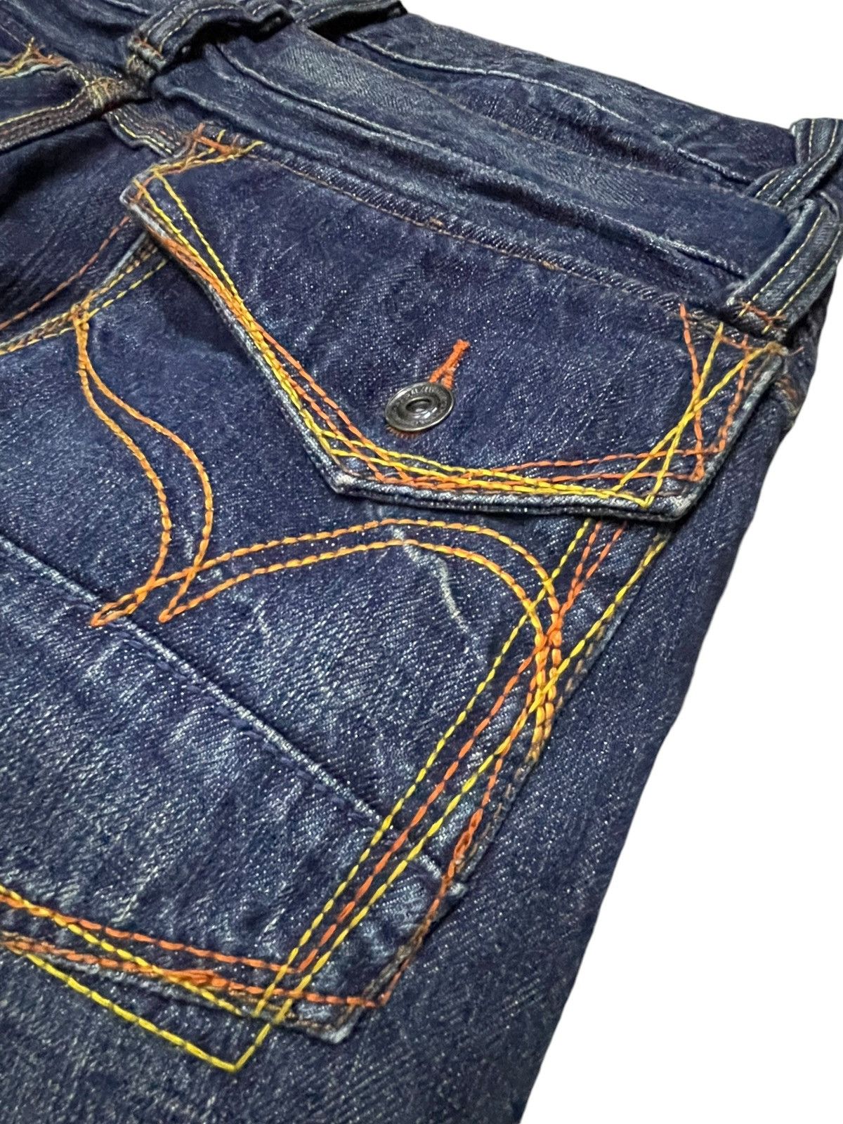 PPFM × Shellac × semanticdesign Rush Hour Japan Double Waist Contrast Heavy Stitch Jeans Size US 30 / EU 46 - 10 Thumbnail