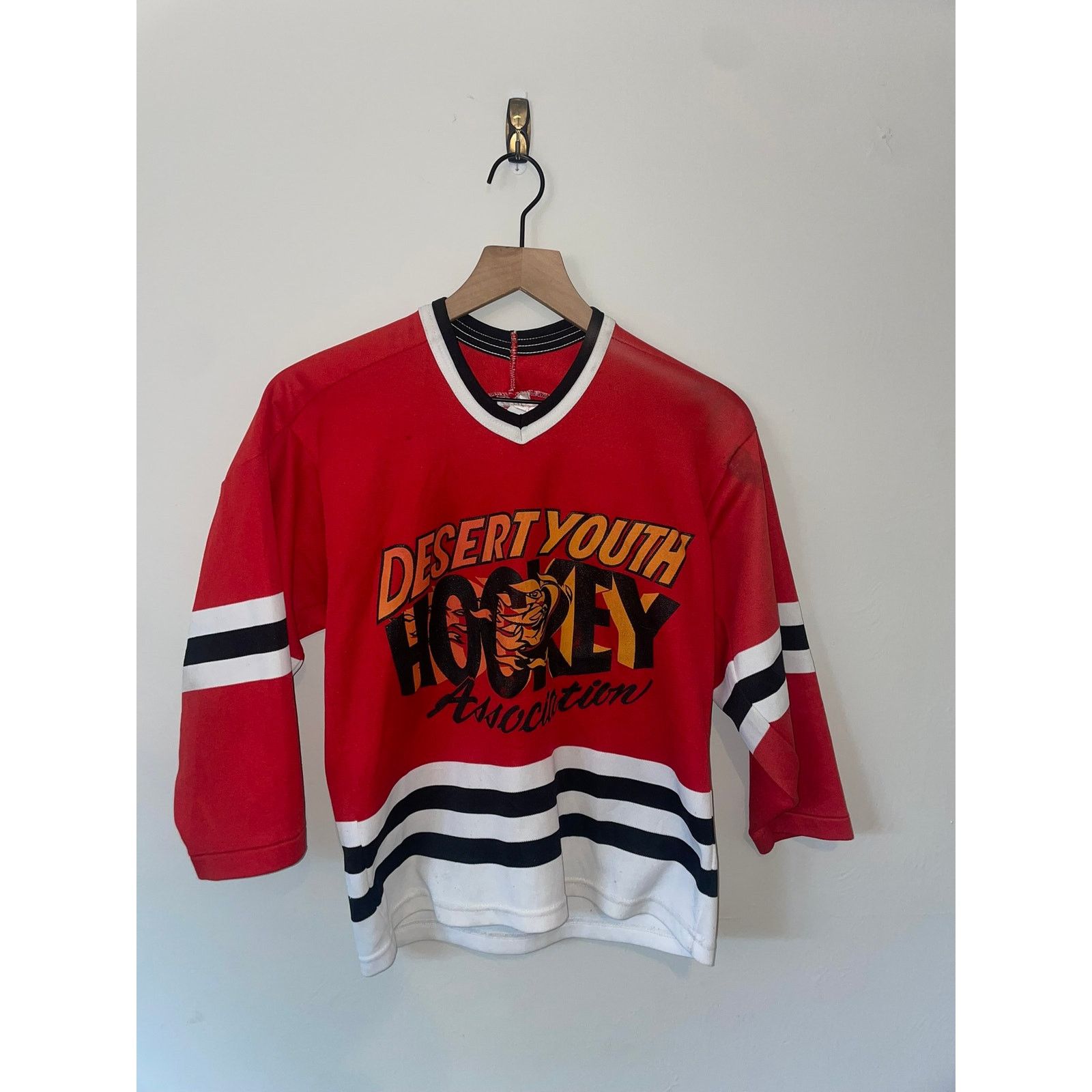 Vintage Vintage Youth Hockey Jersey Desert Assc Red Hockey 90s Boys Size US L / EU 52-54 / 3 - 1 Thumbnail
