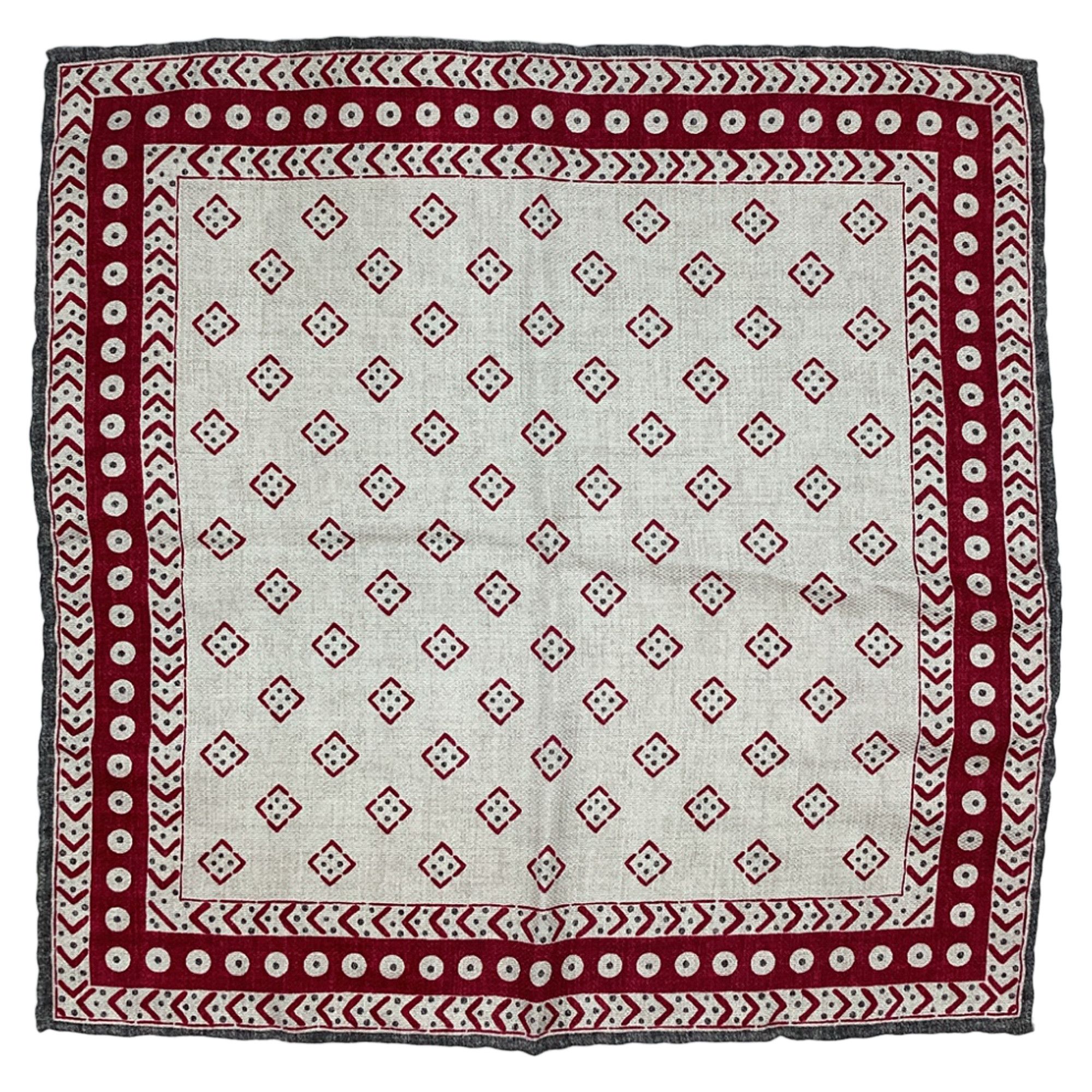 Brunello Cucinelli Brunello Cucinelli Geometric Pattern Pocket Square in Multic Size ONE SIZE - 1 Thumbnail