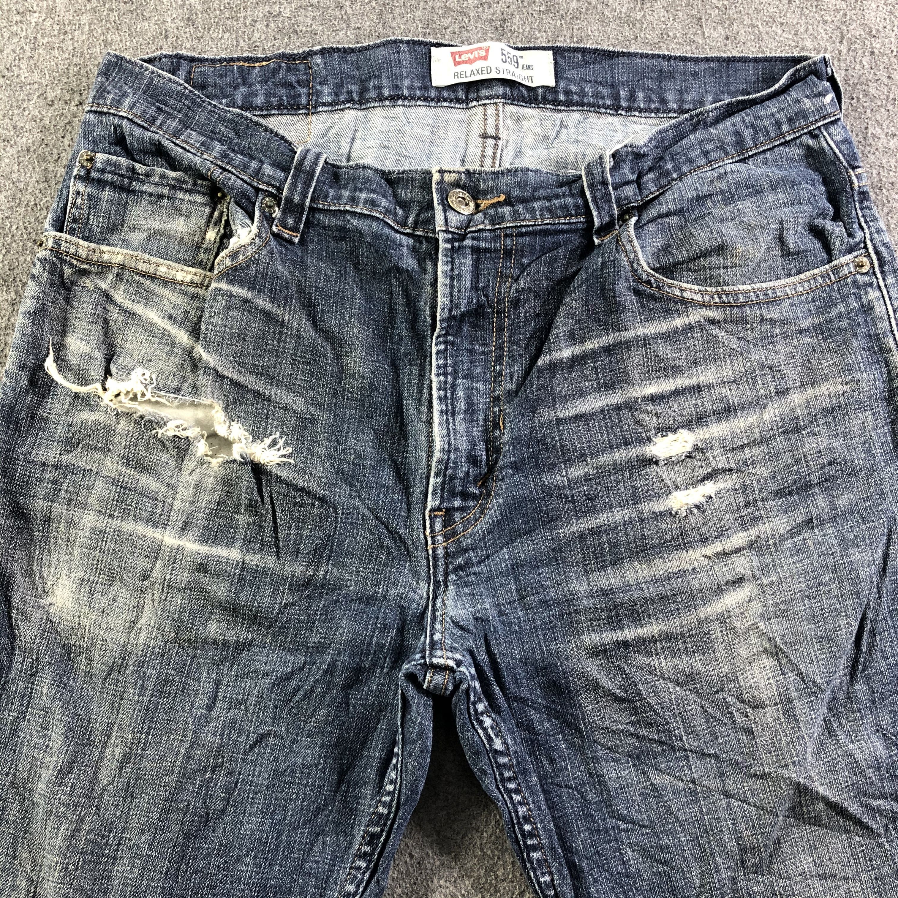 Levi's Vintage Blue Wash Levis 559 Jeans-J3238 Size US 35 - 3 Thumbnail