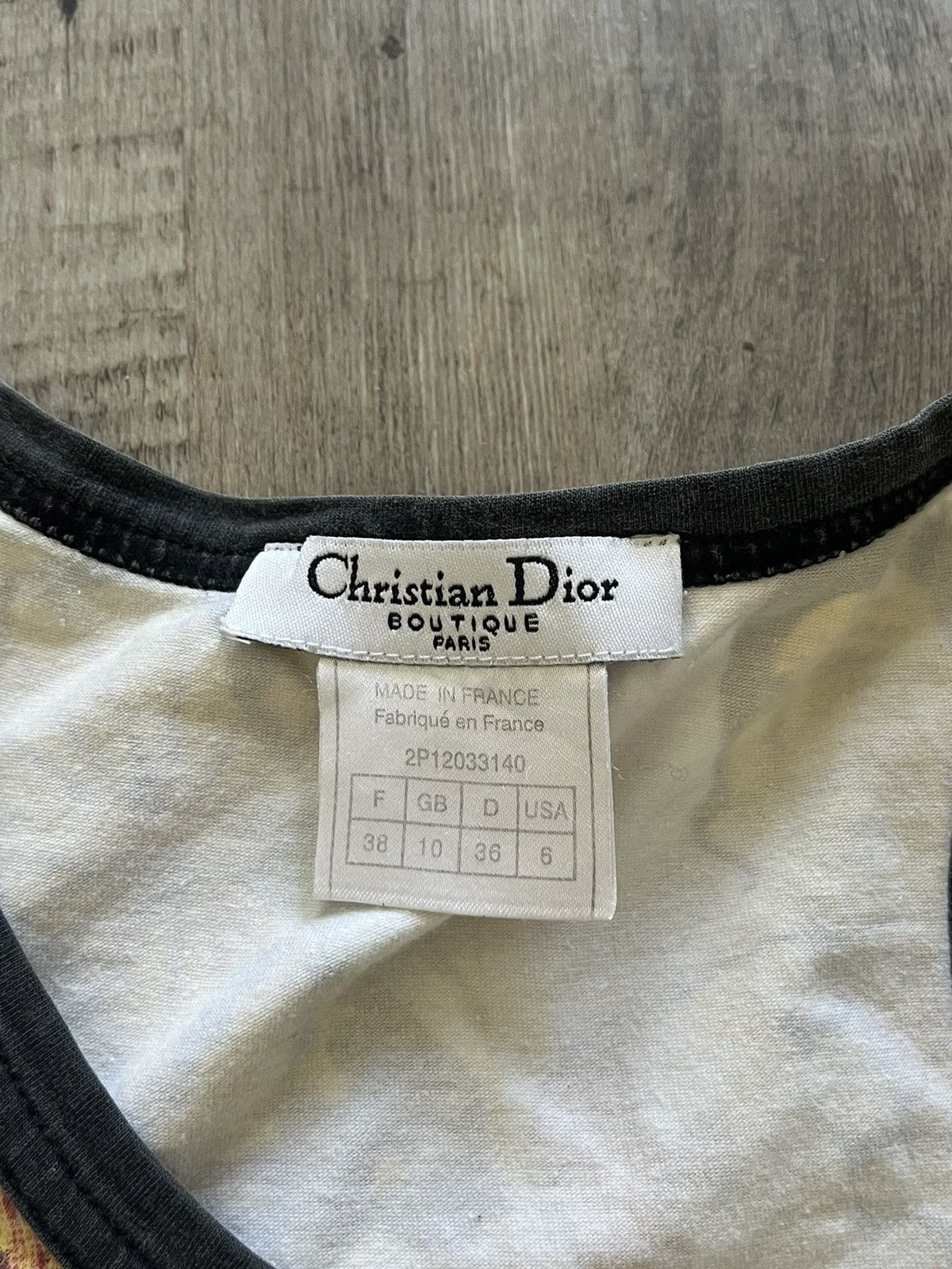 Christian Dior Archive Graphic Tank Top – Galliano Era