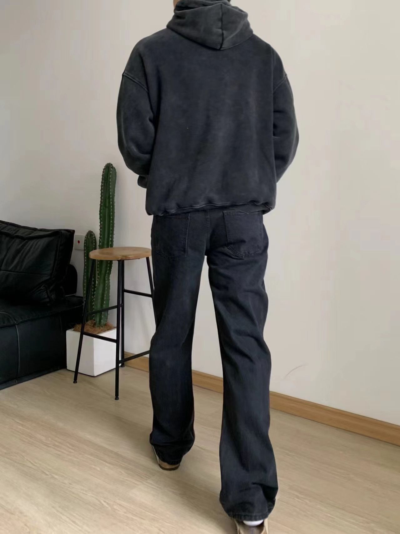 Japanese Brand × Vintage Vintage Washed and Aged Micro Flared Black Jeans Size US 34 / EU 50 - 4 Thumbnail