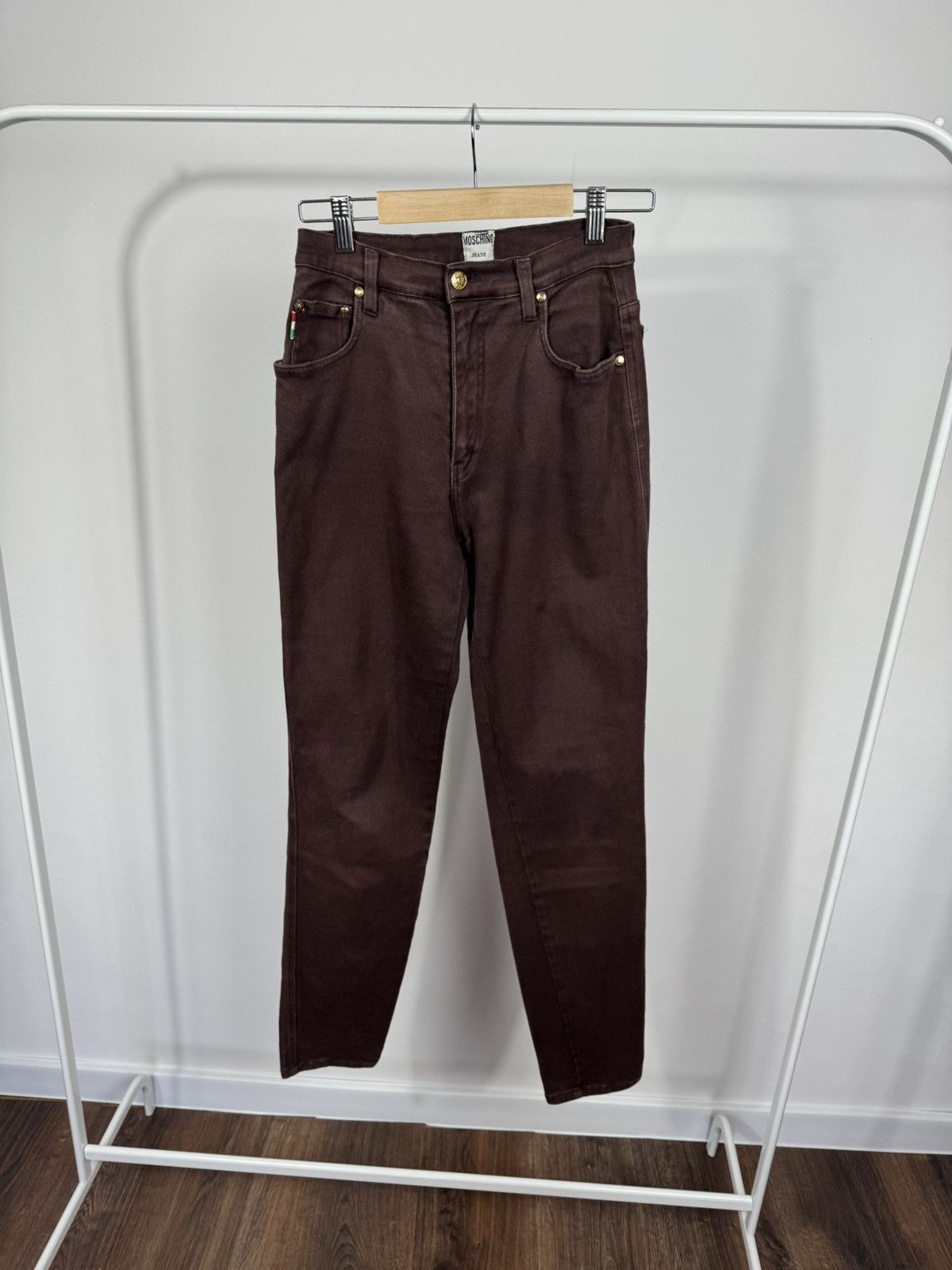 Moschino Vintage Moschino Stretch Jeans Brown Slim Fit Women’s Size 27" / US 4 / IT 40 - 8 Thumbnail