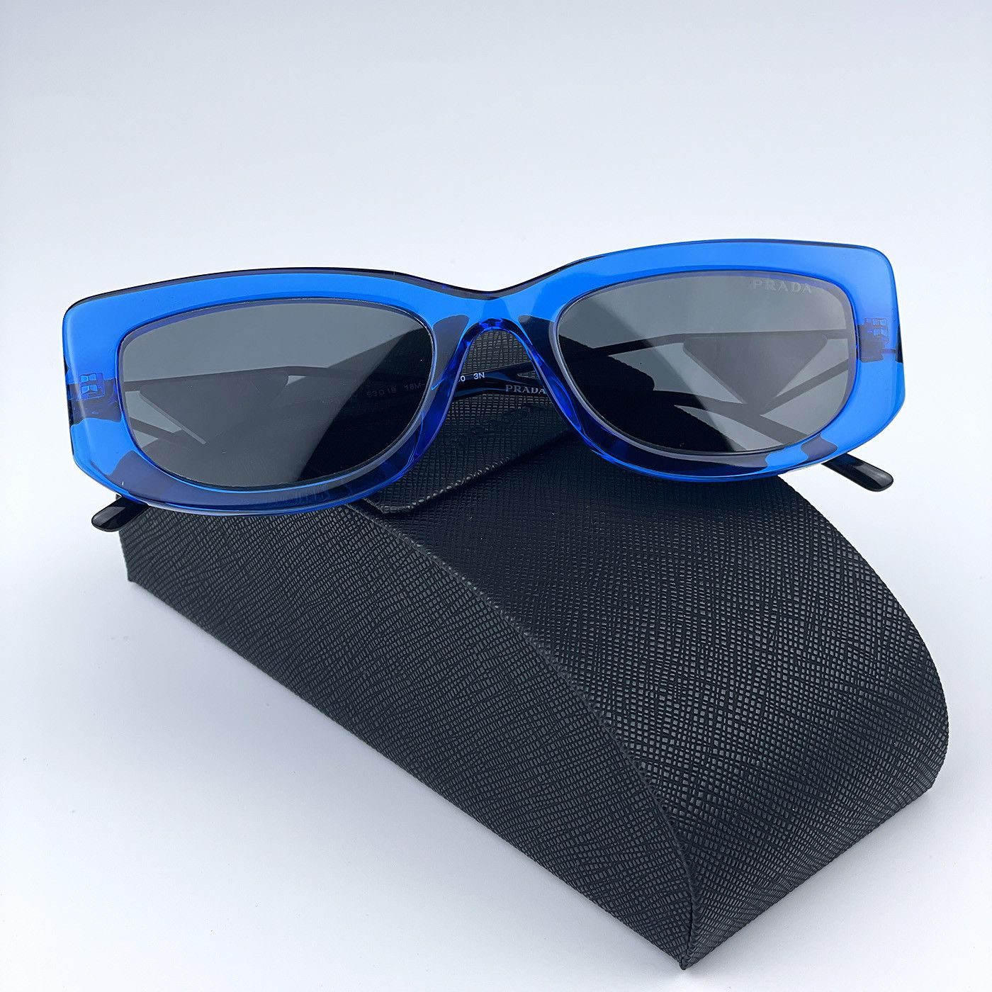 Prada PR17WS 19X30N BRAND NEW Sunglasses Transparent Internal Rectangle Unisex Prada PR 17WS Rectangular Sunglasses For Women – Lensntrends main image 2