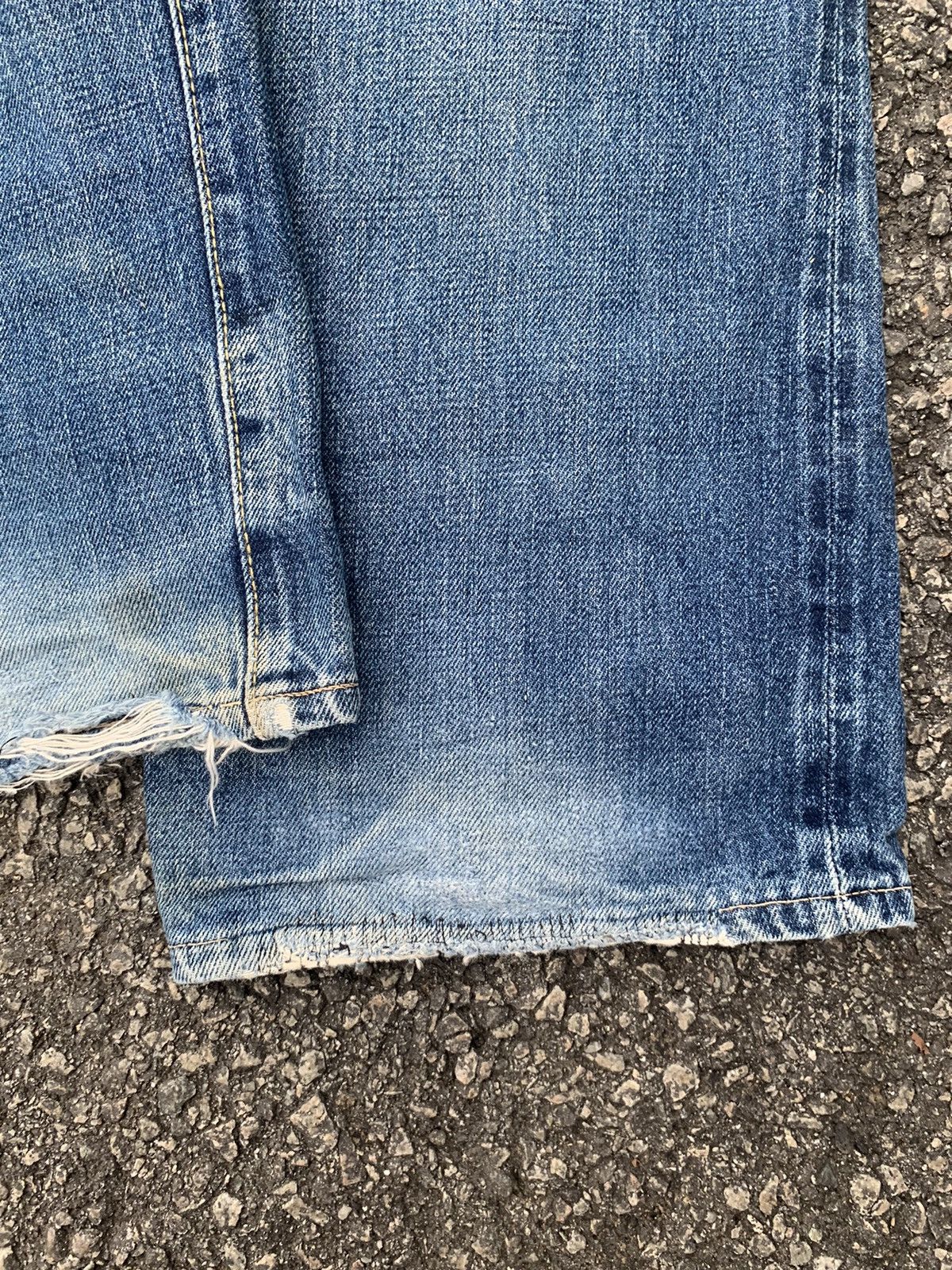 Jean × Kamakura Kamakura Red Button Fly Japanese Selvedge Distressed Denim🎌 Size US 33 - 22 Thumbnail