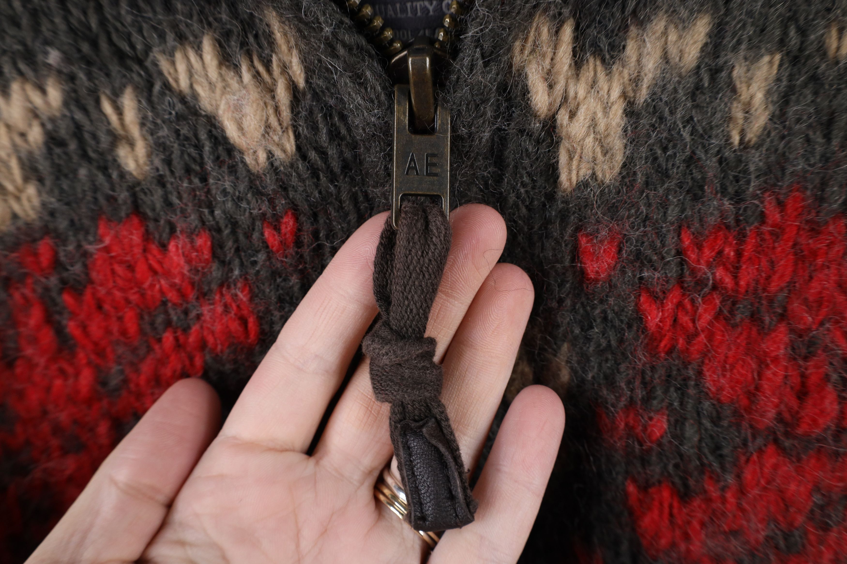 American Eagle Outfitters × Vintage Vintage Y2K American Eagle Knit Snowflake Half Zip Sweater Size US XL / EU 56 / 4 - 8 Thumbnail