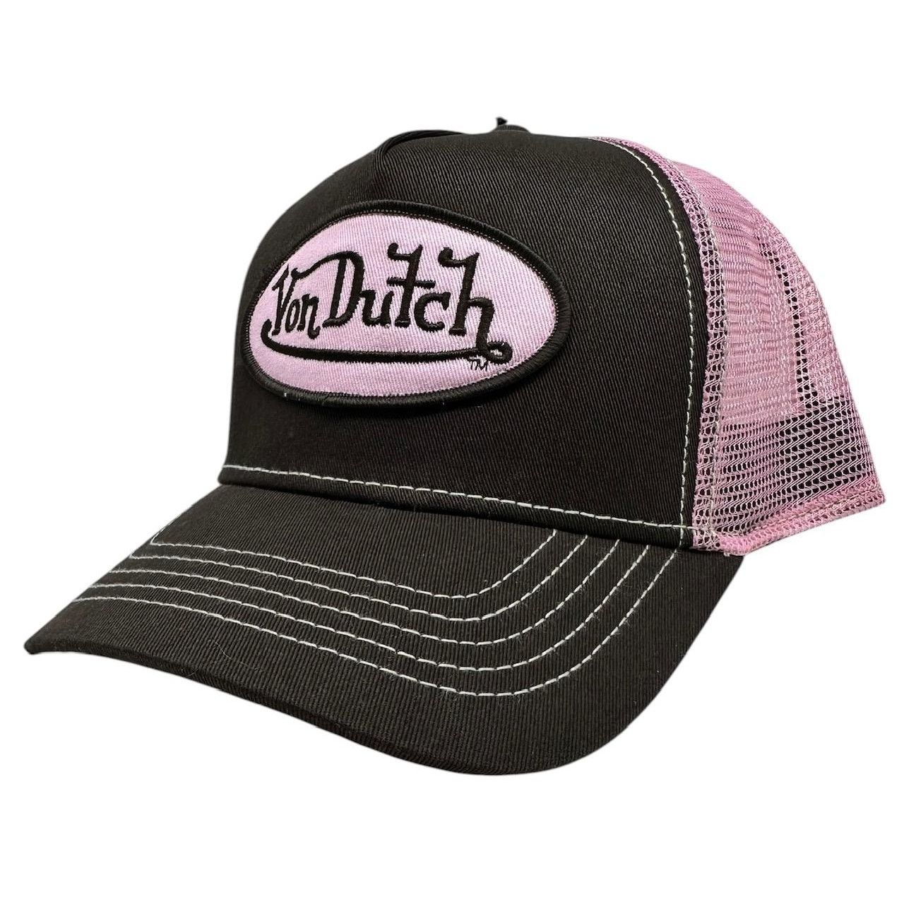 Von Dutch Von Dutch Trucker Hat Brown & Pink Classic Snapback Cap Size ONE SIZE - 1 Thumbnail