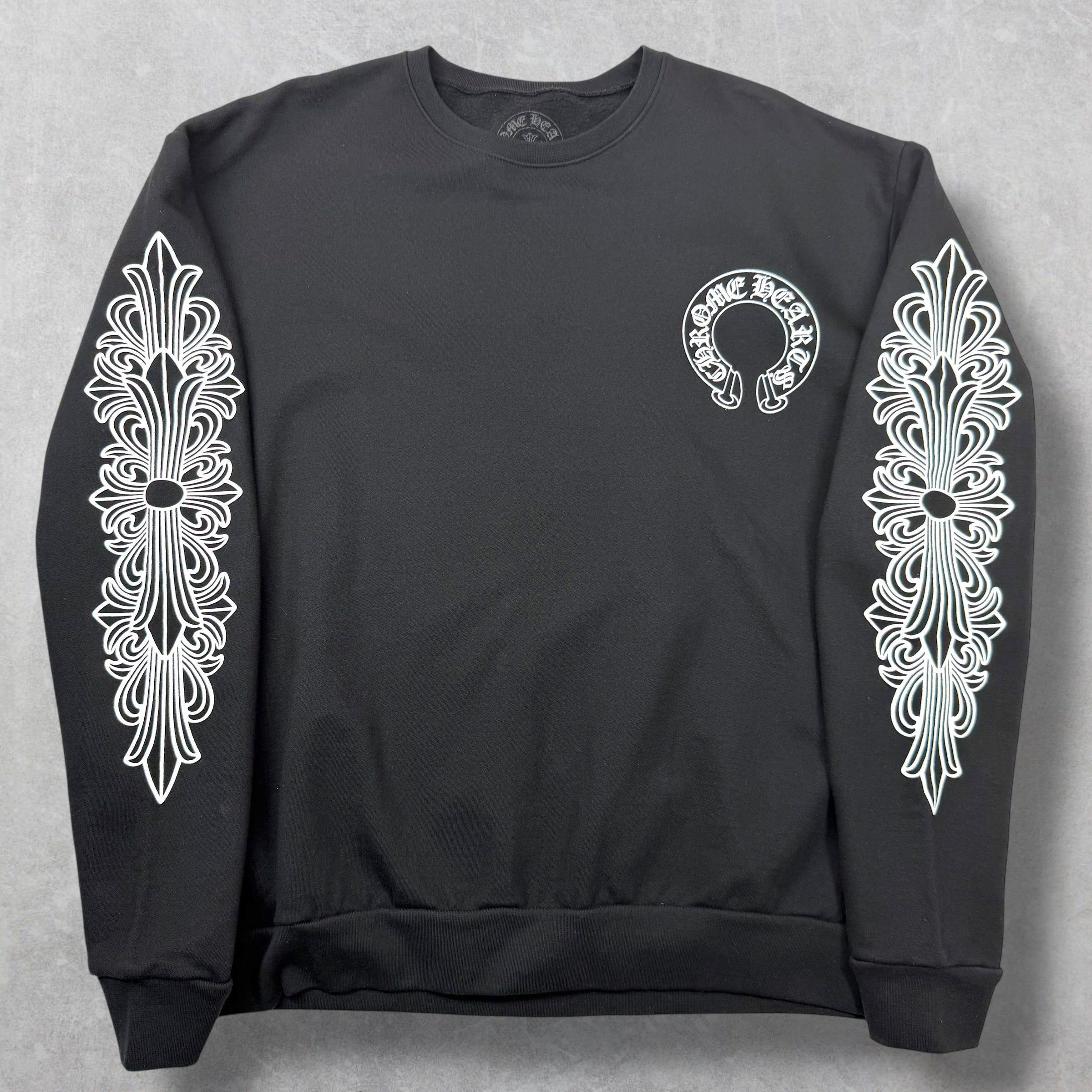 Chrome Hearts Chrome Hearts Horseshoe Floral Crewneck Black L Size US L / EU 52-54 / 3 - 1 Thumbnail