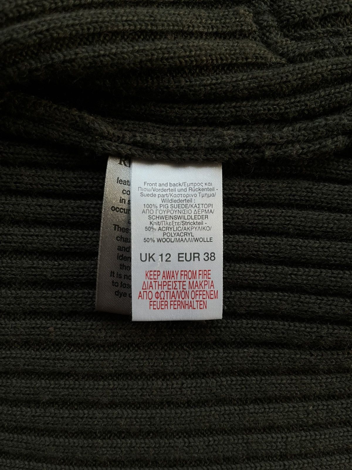 River Island River Island Ribbed Knit & Suede Panel Jacket UK 12 / EU 38 Size XS / US 0-2 / IT 36-38 - 7 Thumbnail