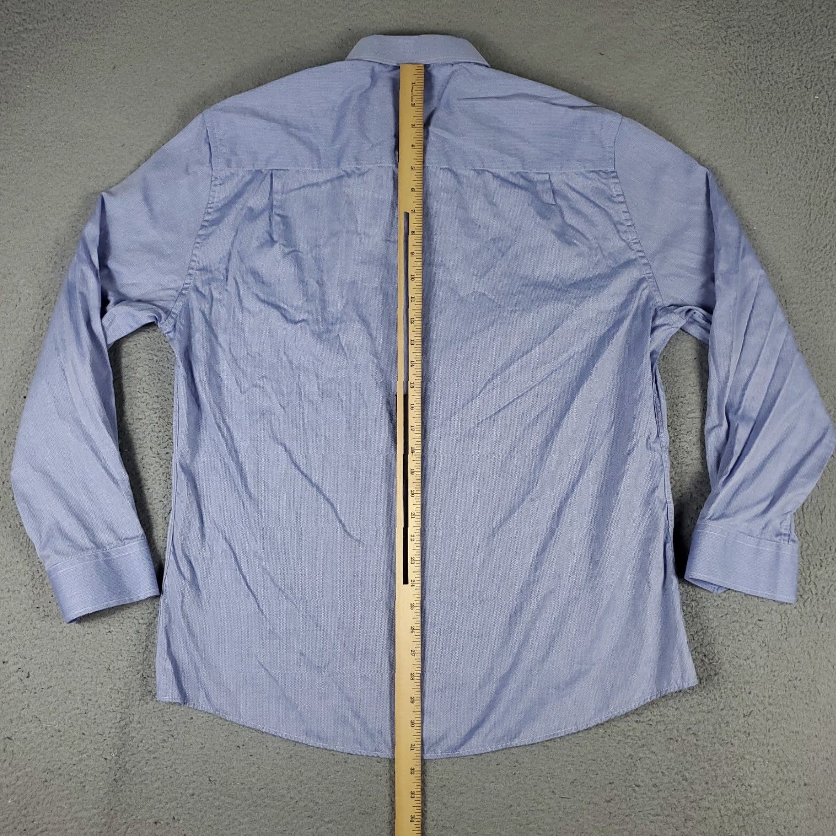 Vintage Duchamp Dress Shirt Mens Size 18 2XL Blue Long Sleeve Button Up Casual Workwear Size 48R - 3 Thumbnail