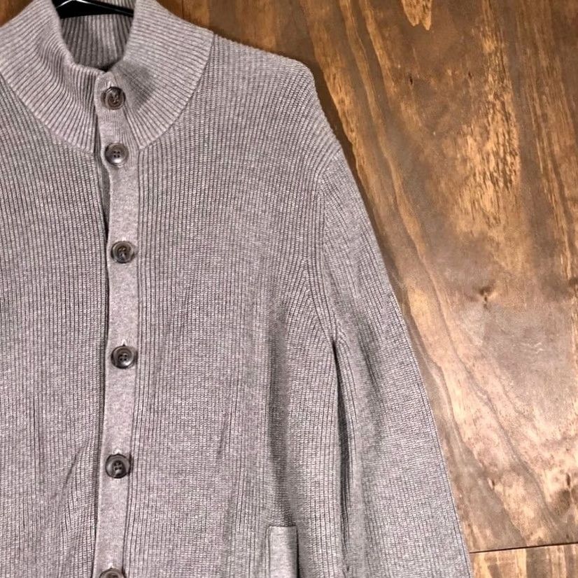 Banana Republic Banana Republic Mens Sweater Cardigan Brown Mock Neck Button Down Large Knit Size US L / EU 52-54 / 3 - 5 Thumbnail