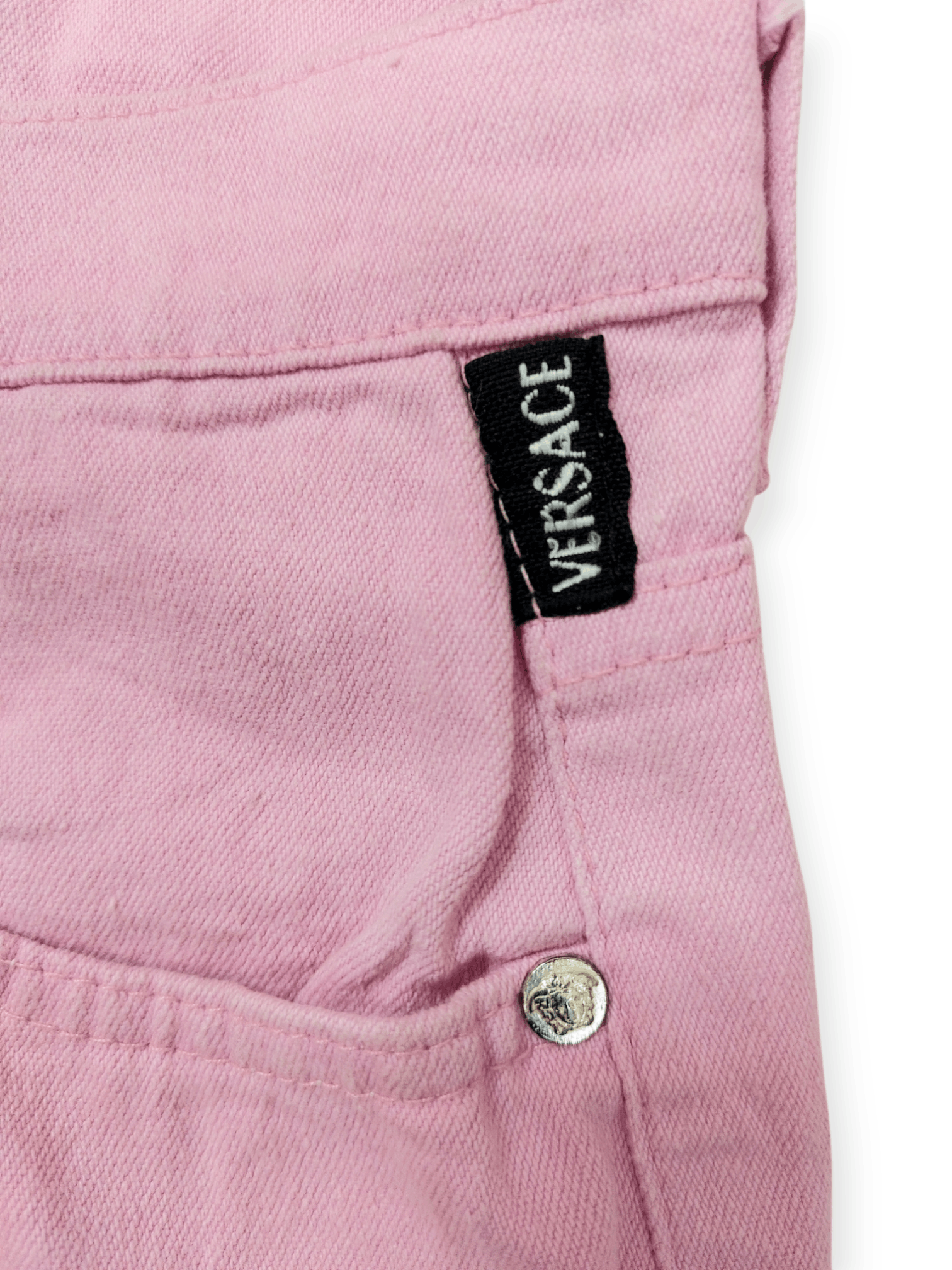 Versace 🔥 VTG 🔥 Versace Jeans Couture Pinky Denim Pants Size 29" - 8 Thumbnail