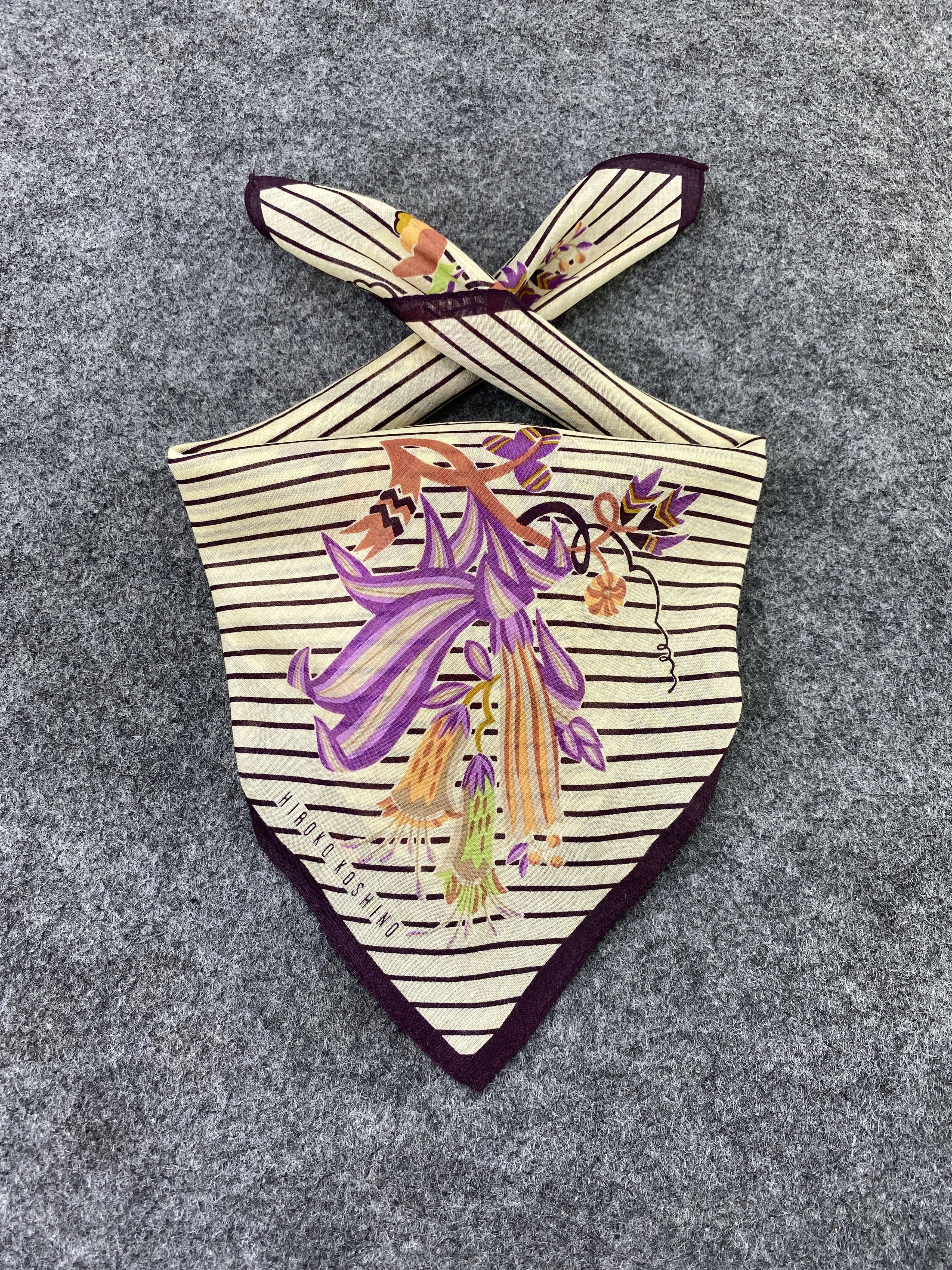 Hiroko Koshino Homme × Vintage Hiroko Koshino Handkerchief / Bandana / Neckerchief-B128 Size ONE SIZE - 2 Thumbnail