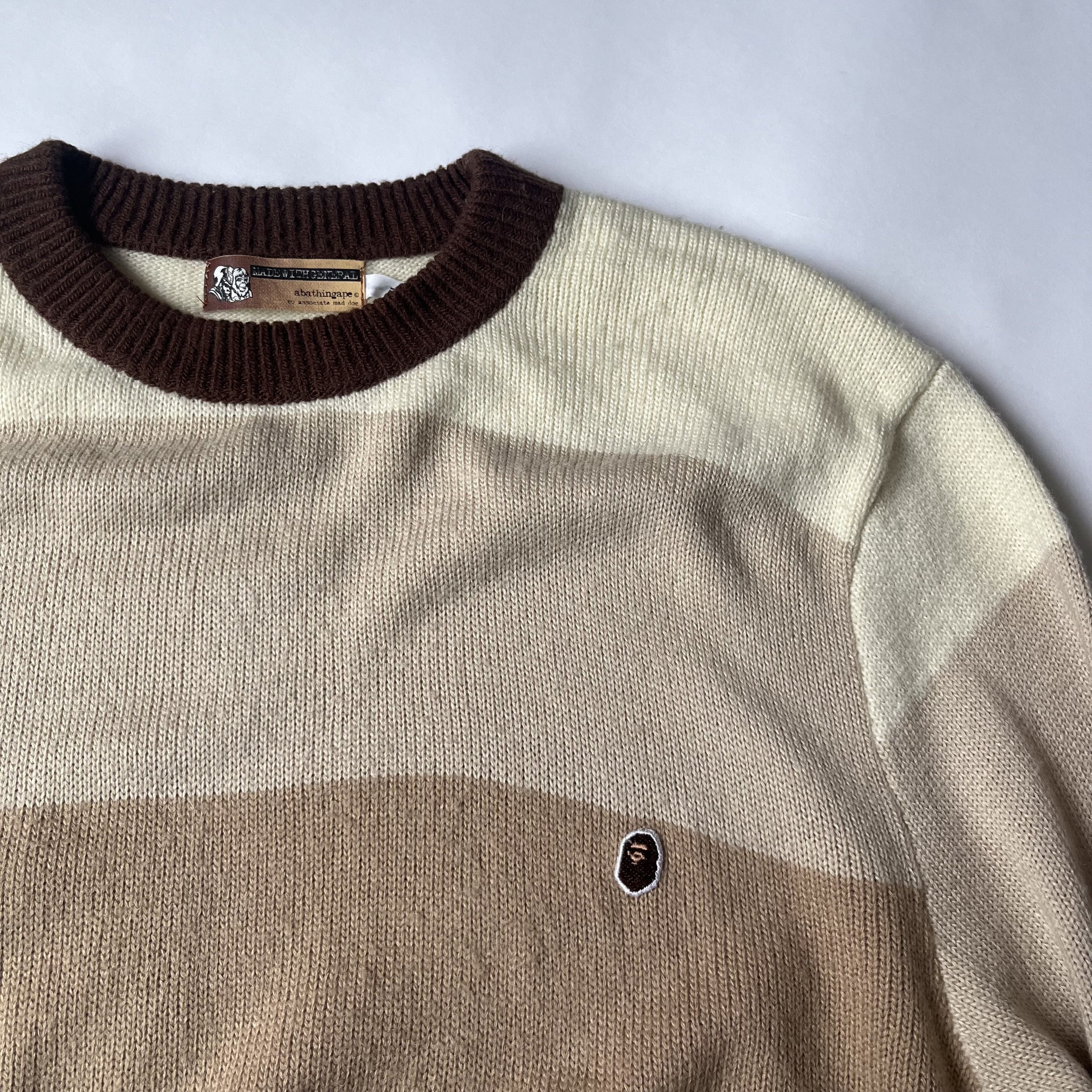 Bape SS04 Knit Striped Sweater Size US XL / EU 56 / 4 - 6 Thumbnail