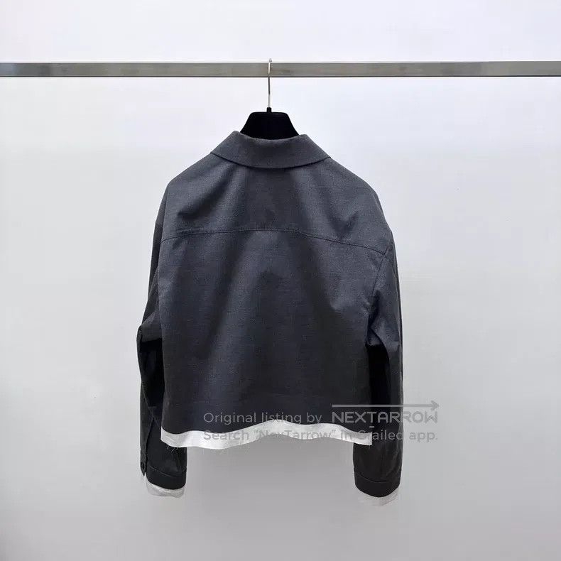Miu Miu Miu Miu 40 Gray fake two-piece jacket coat Size L / US 10 / IT 46 - 3 Thumbnail
