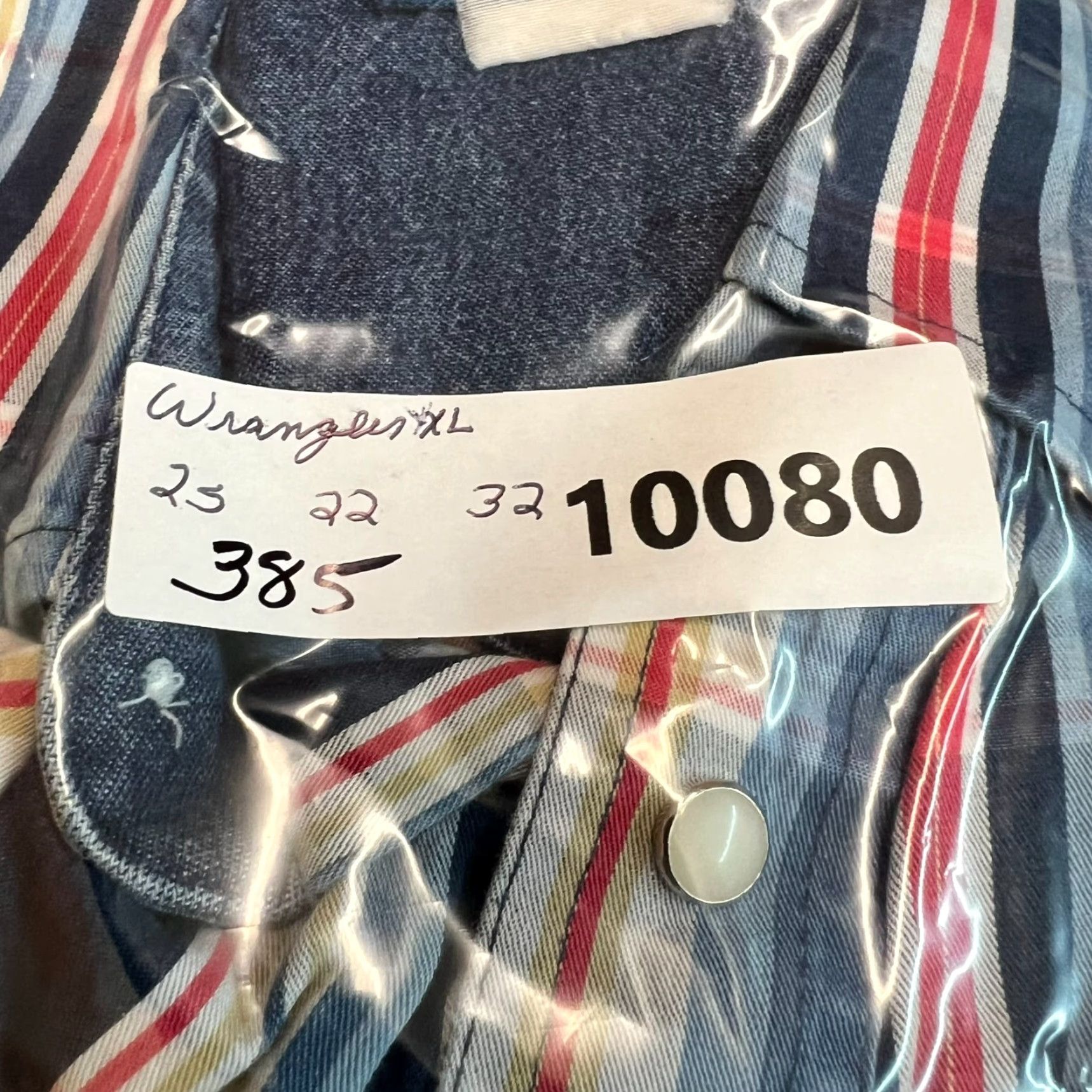 Wrangler VINTAGE Wrangler Western Shirt Men XL Blue Striped Long Sleeve Button-Up Western Theme Size US XL / EU 56 / 4 - 8 Thumbnail
