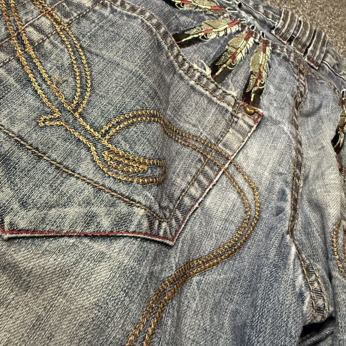 Hysteric Glamour Culture Jam Seditionaries Embroidered Wing Back Denim Size US 33 - 8 Thumbnail