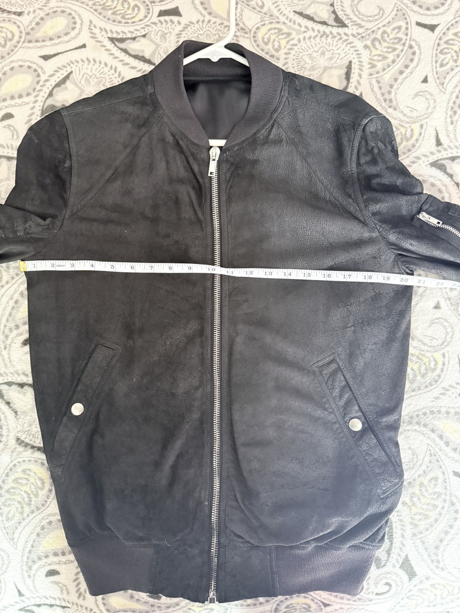Rick Owens Rick Owens Lambskin Leather Bomber Jacket – 2016 – Black Size US M / EU 48-50 / 2 - 5 Thumbnail