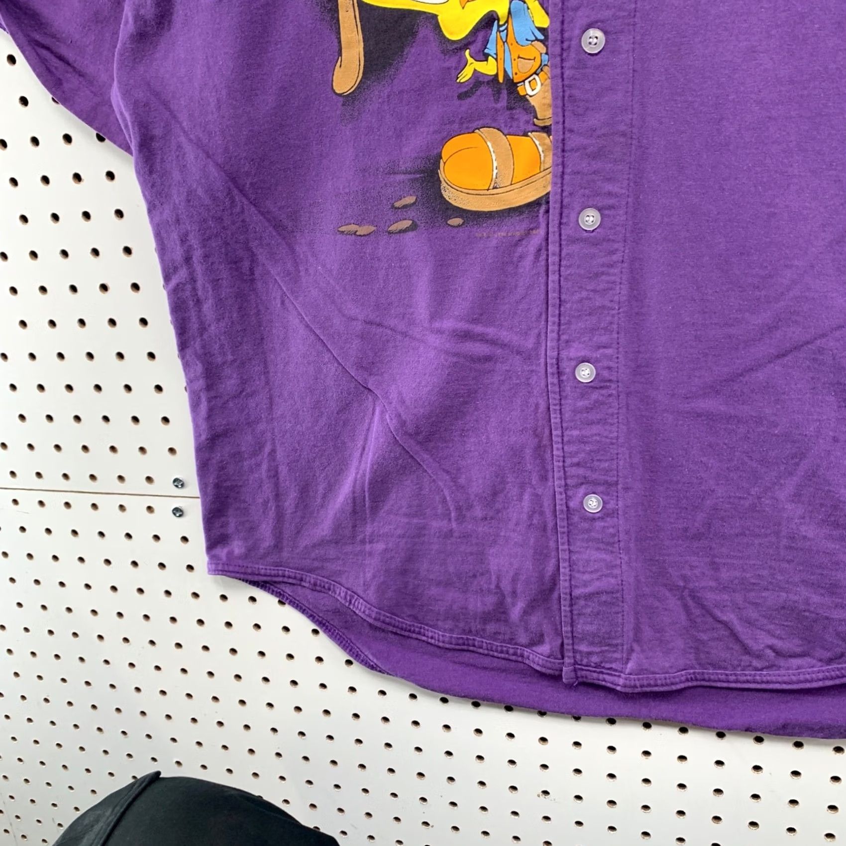 Vintage VINTAGE Looney Tunes Tweety Baseball Shirt Mens XL Purple Hip Hop Made USA Size US XL / EU 56 / 4 - 5 Thumbnail
