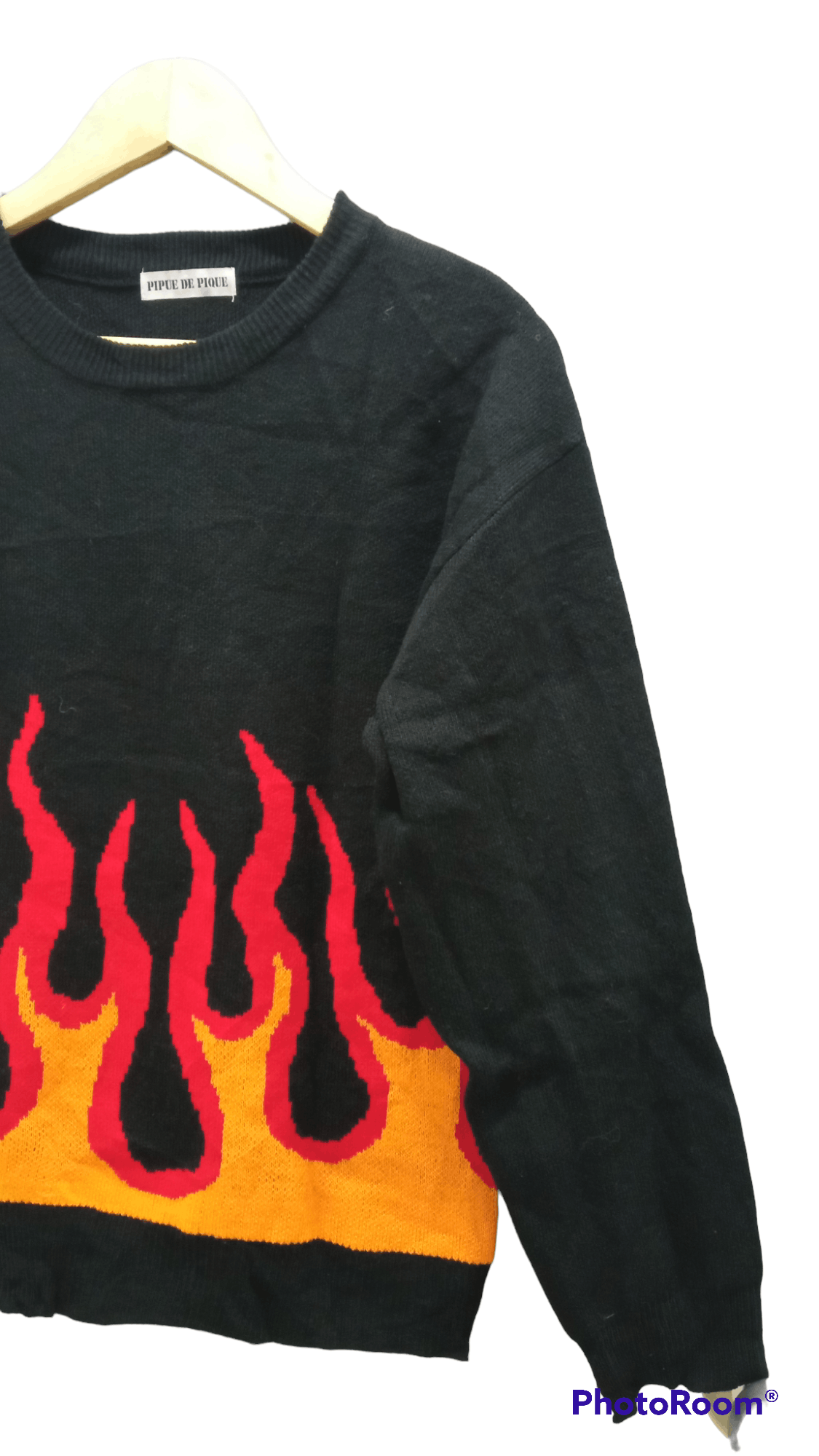 Japanese Brand × Vintage 🔥🔥Vintage Style Pipue De Pique Flame Sweatshirt Size US S / EU 44-46 / 1 - 3 Thumbnail