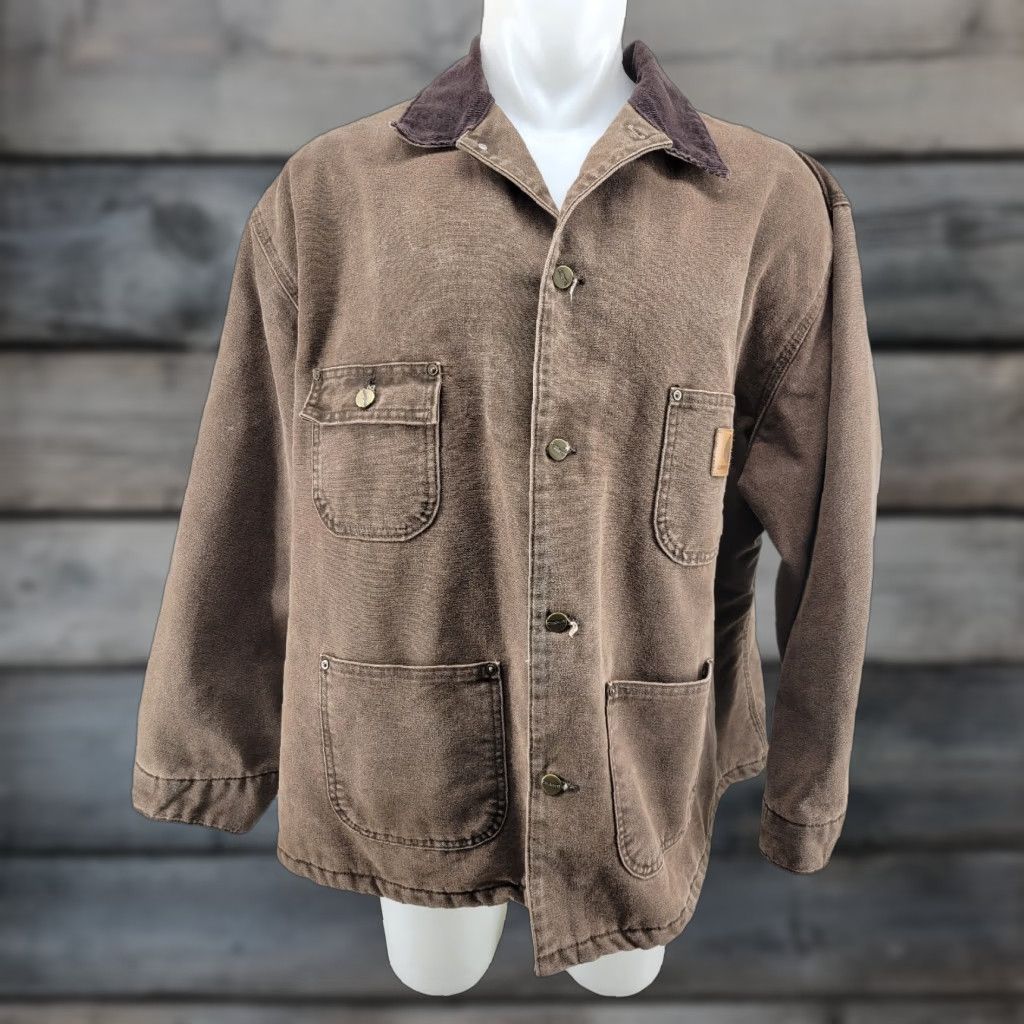 Carhartt VINTAGE Carhartt C02 CHT Chore Barn Coat Blanket Lined Jacket USA Mens 2XL XXL Coat Size US XXL / EU 58 / 5 - 1 Thumbnail