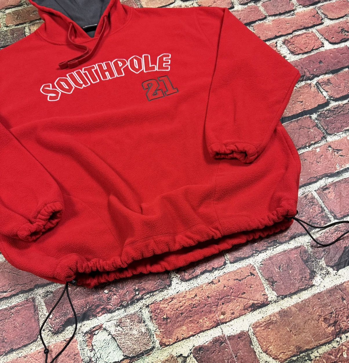 Southpole Vintage Southpole Fleece Hoodie Red Baggy Fit Sweatshirt Y2K Size US XL / EU 56 / 4 - 8 Thumbnail