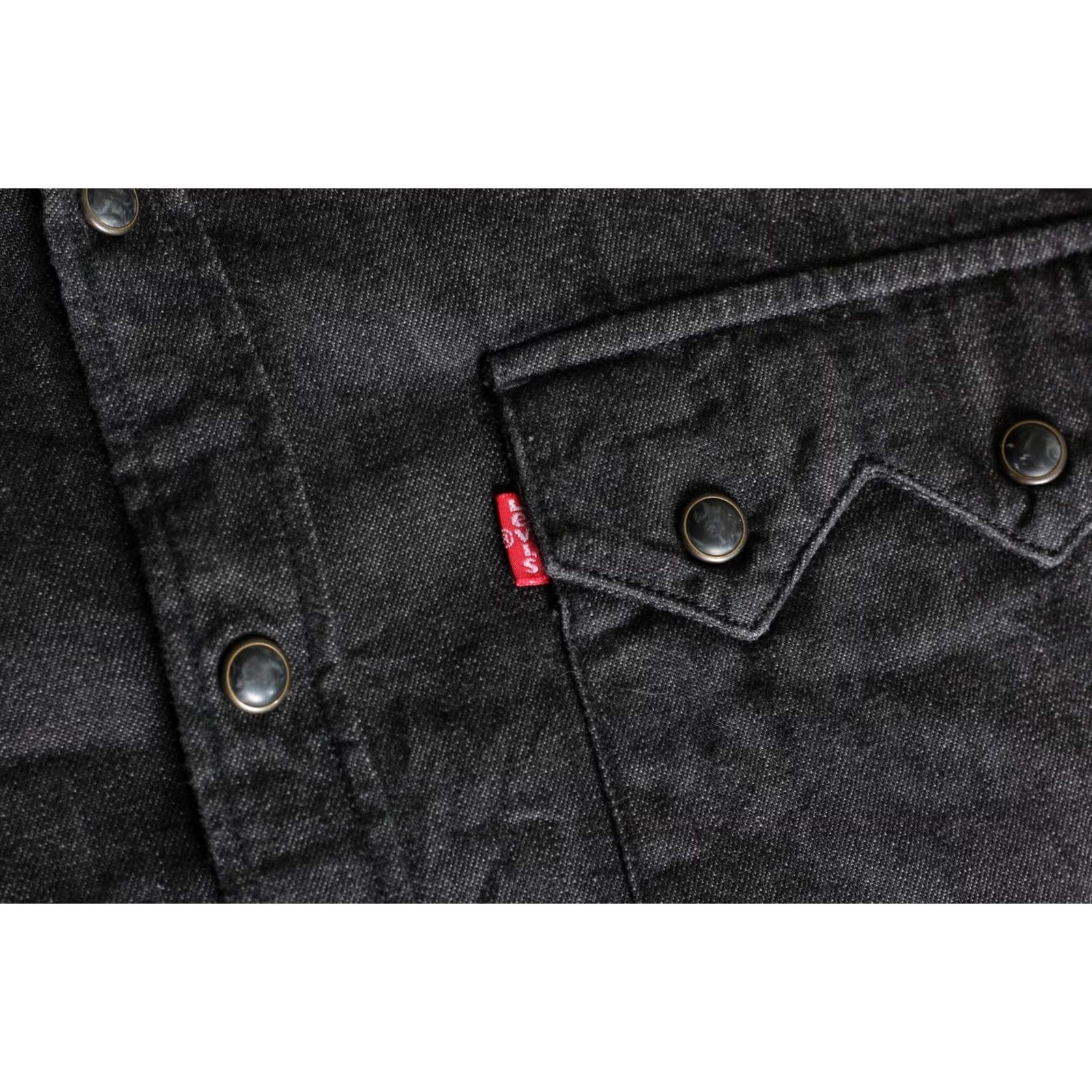 Levi's VINTAGE Levi’s Sawtooth Western Denim Shirt Men S Long Sleeve Grey VR2279 Size US S / EU 44-46 / 1 - 5 Thumbnail