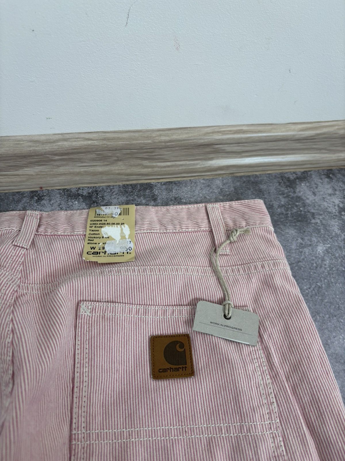 Carhartt Wip Carhartt WIP W’ Endeavor Pants NWT Carpenter Pink/White Size 29" - 15 Thumbnail