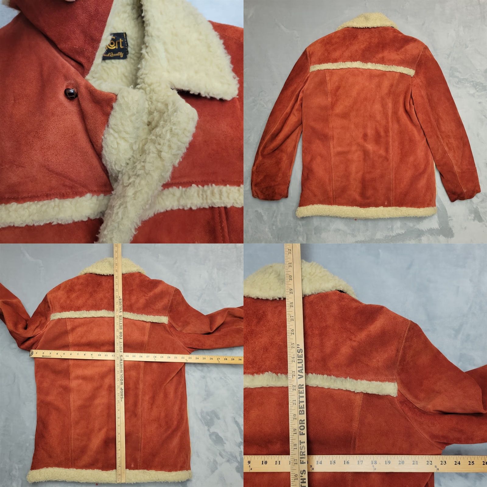 Vintage VINTAGE VTG Suede leather Jacket Mens 40 Rust Orange Western Rancher Cowboy Vancourt 70s Size US XXS / EU 40 - 8 Thumbnail