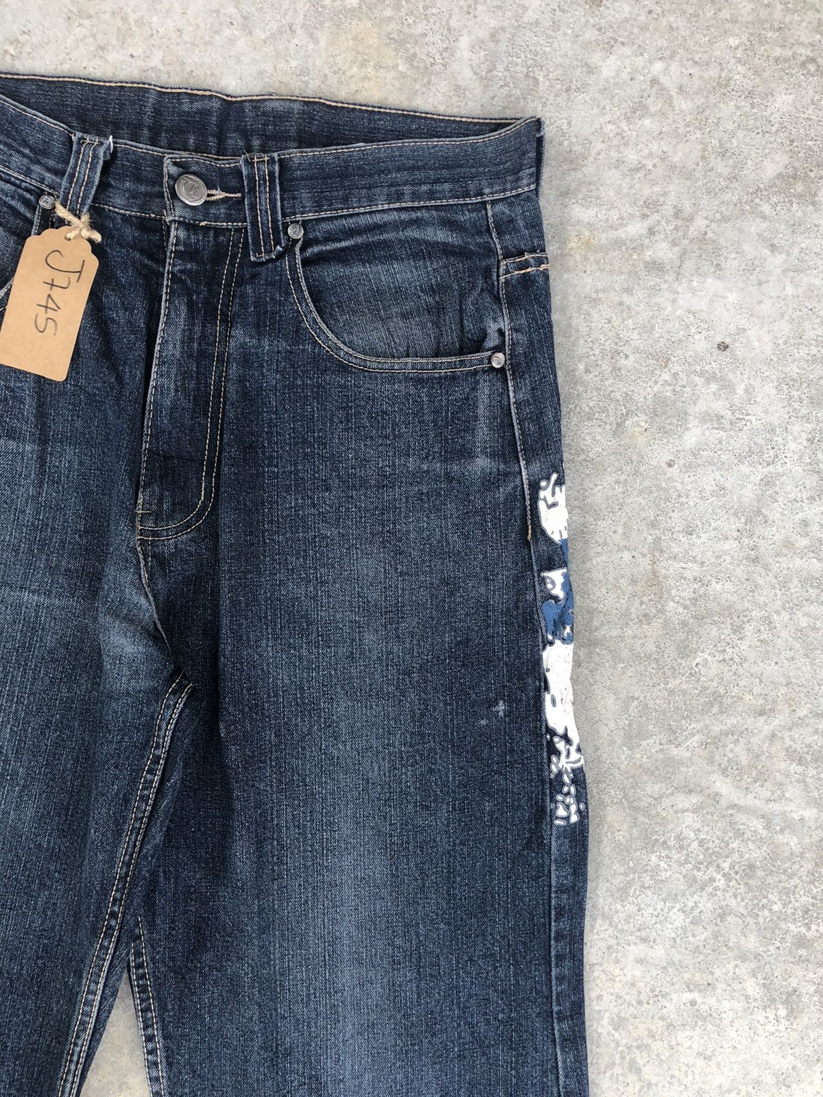 Japanese Brand Baggy Jeans Townz Spellout Distressed Jeans Size US 32 / EU 48 - 5 Thumbnail