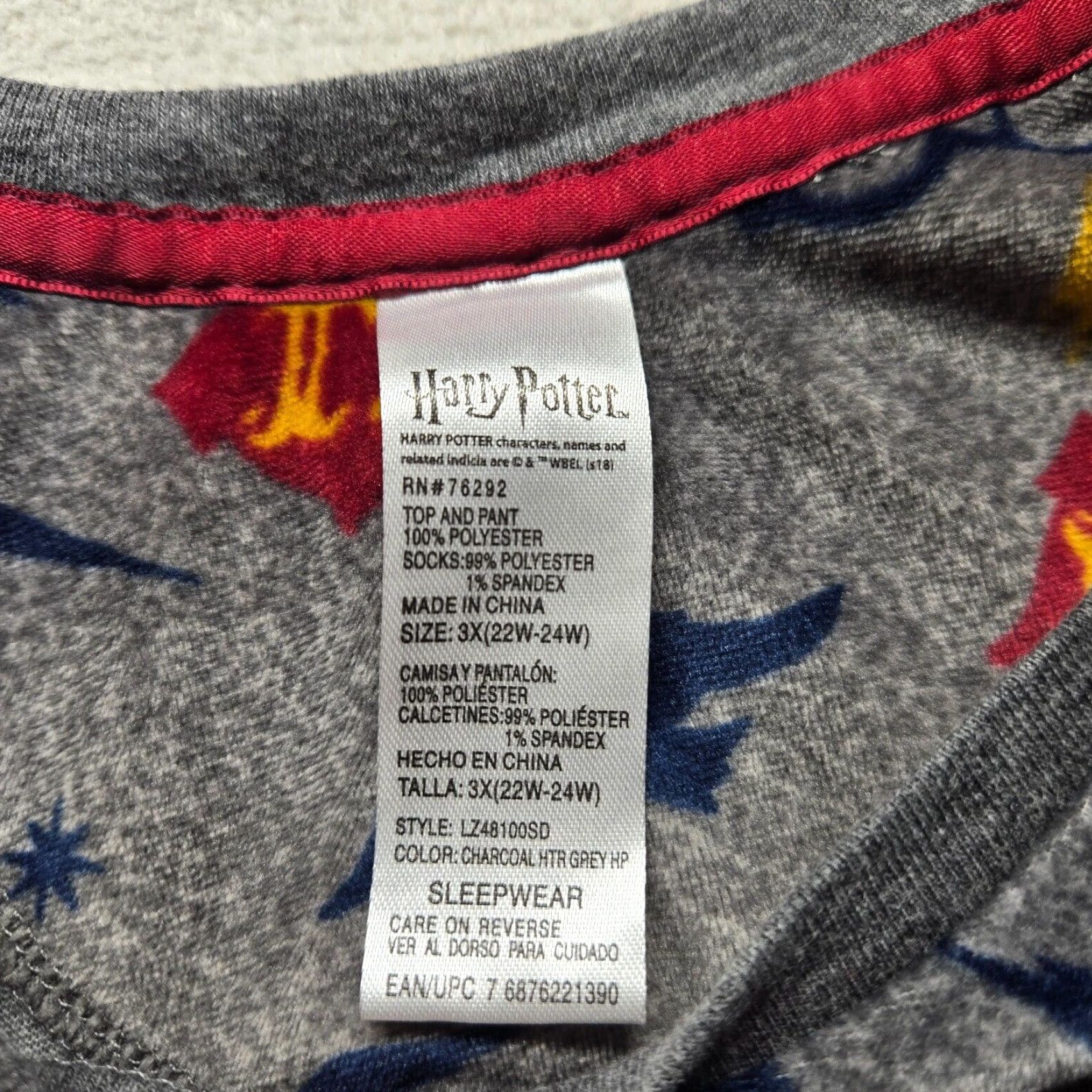Vintage Harry Potter Sleep Shirt Super Soft Long Sleeve Adult Women's Size 3X Gray 22/24 Size XXL / US 16-18 / IT 52-54 - 3 Thumbnail