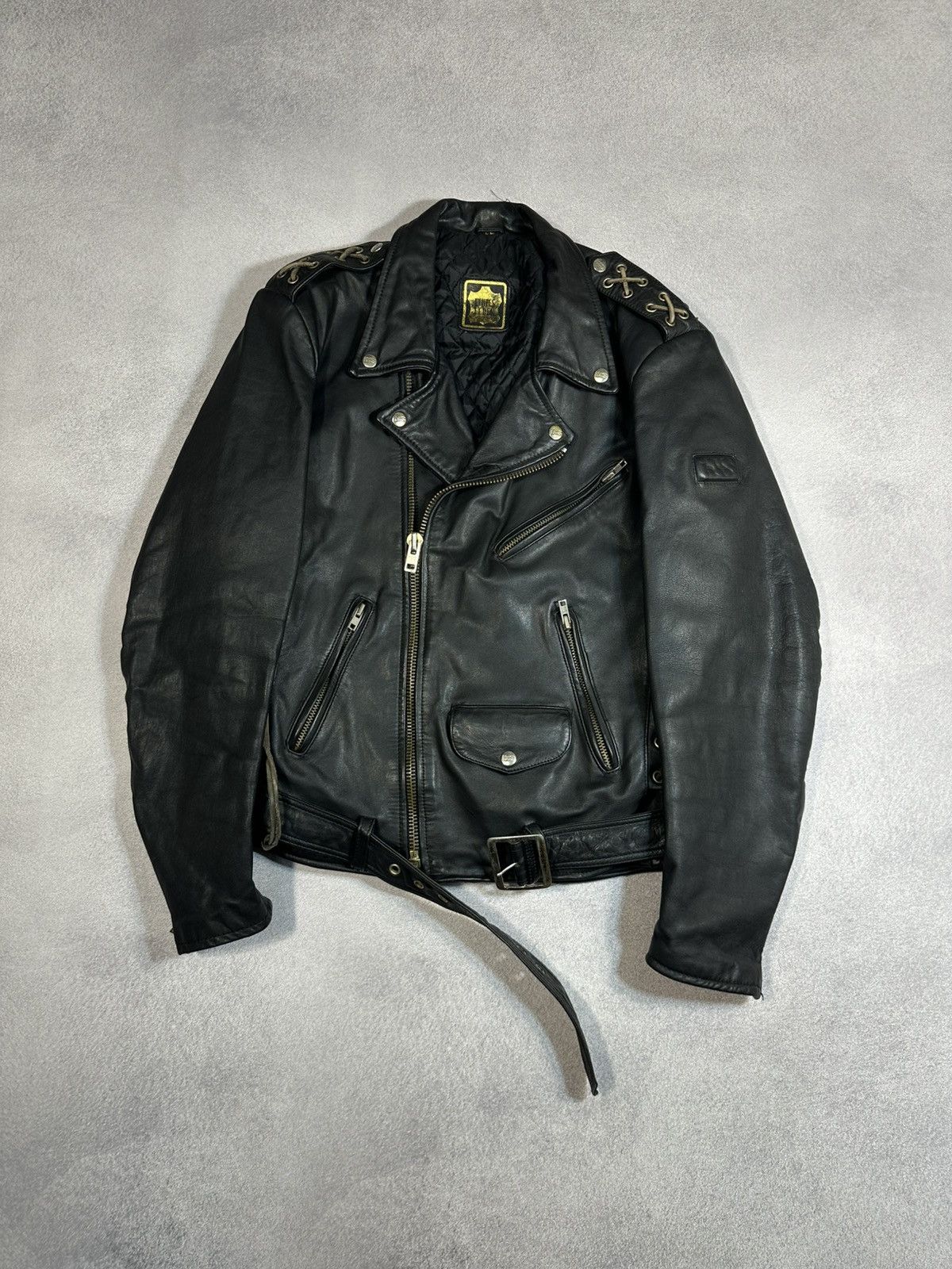 Other Vintage IXS Men’s Moto Heavy Lace-up Leather Jacket Sz M Size US M / EU 48-50 / 2 - 1 Thumbnail