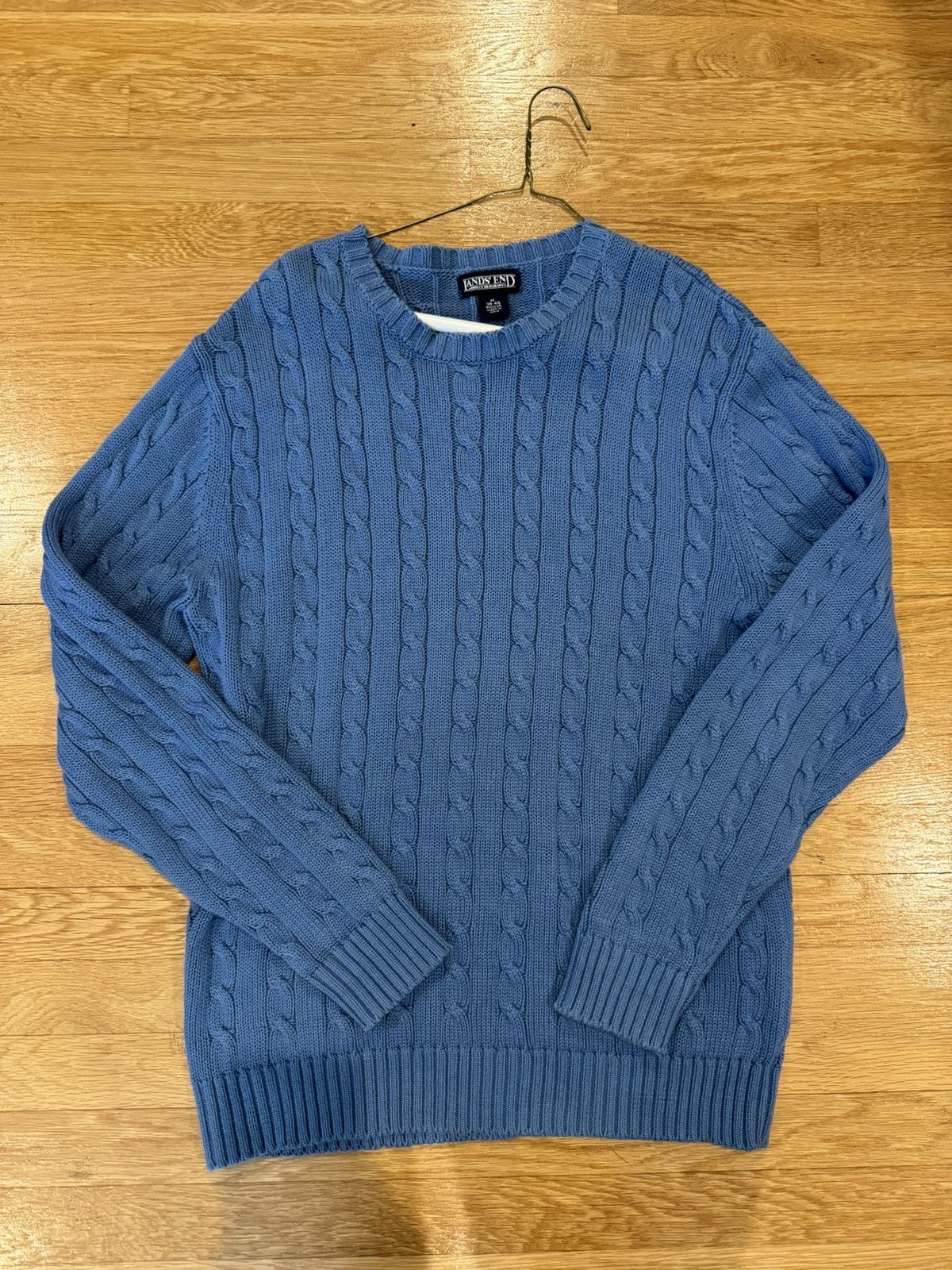 Lands' End × Vintage Lands end blue cable knit sweater Size US M / EU 48-50 / 2 - 1 Thumbnail