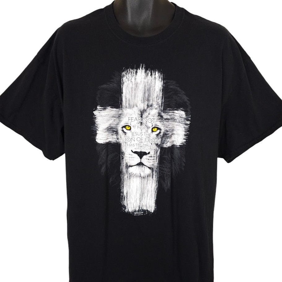 Other Christian T Shirt Mens Size 2XL Black Jesus Christ Lion Size US XXL / EU 58 / 5 - 1 Thumbnail