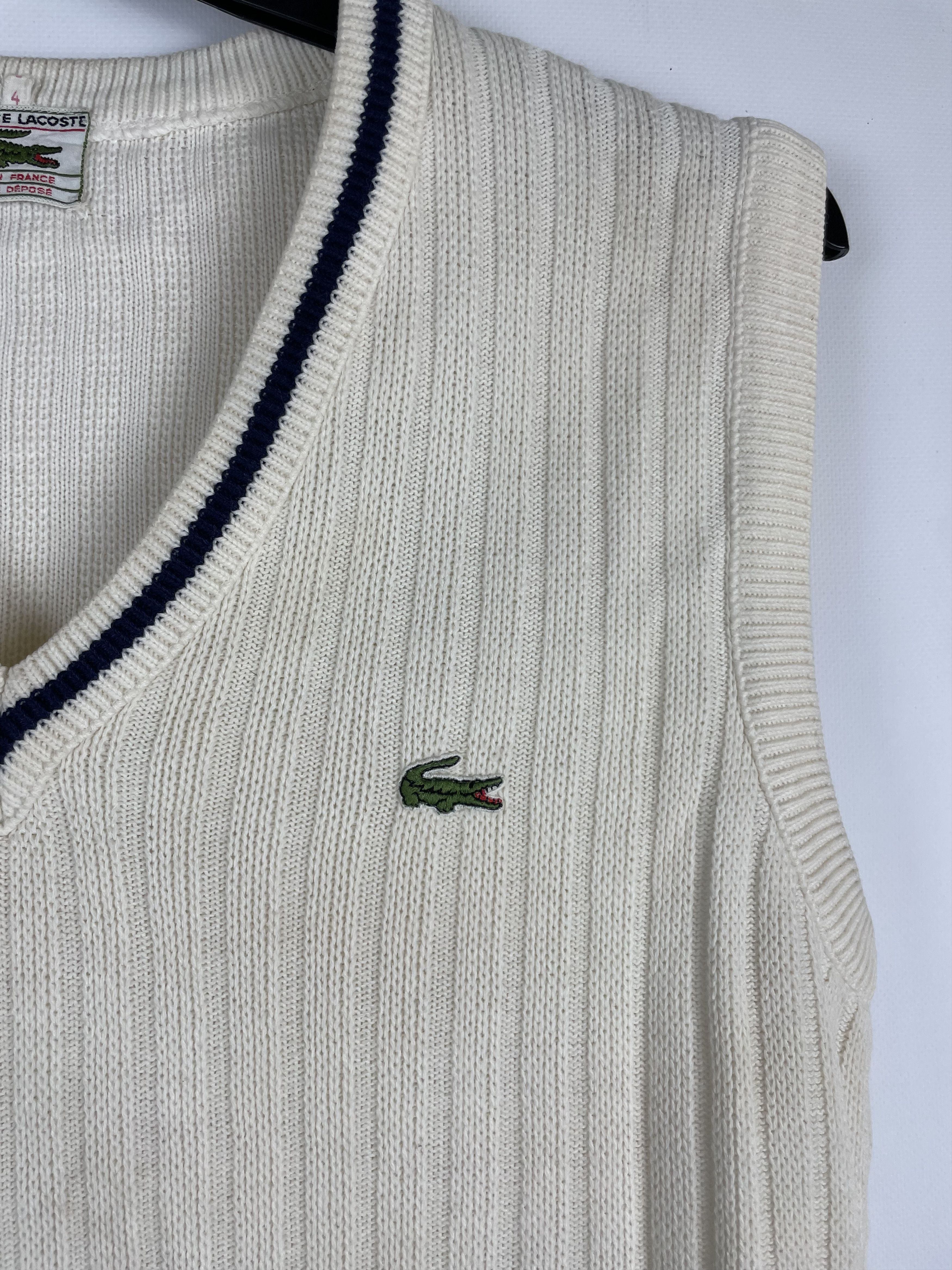 Lacoste Vintage Lacoste vest knit 90s Size US XL / EU 56 / 4 - 4 Thumbnail