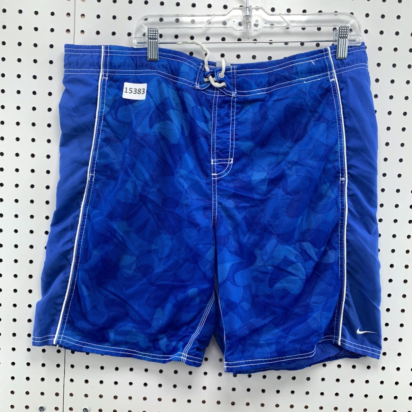 Nike VINTAGE Nike Swim Trunks Board Shorts Blue Embroidered Swoosh 38X9 Men Size US 38 / EU 54 - 3 Thumbnail