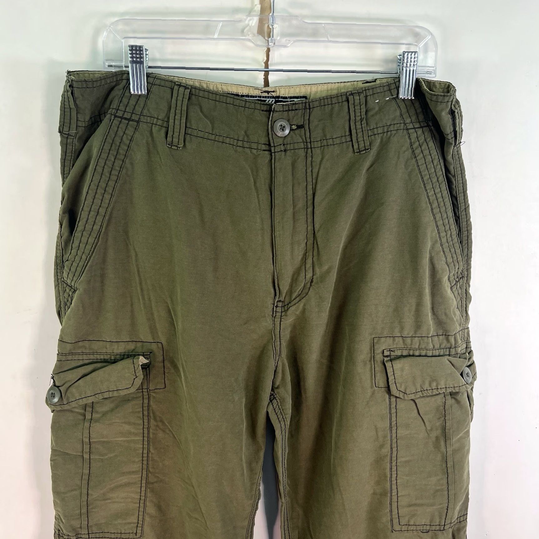 Vintage VINTAGE Wear First Cargo Pants Men Size 34 Green Rip-Stop Convertible Workwear Size US 34 / EU 50 - 2 Thumbnail