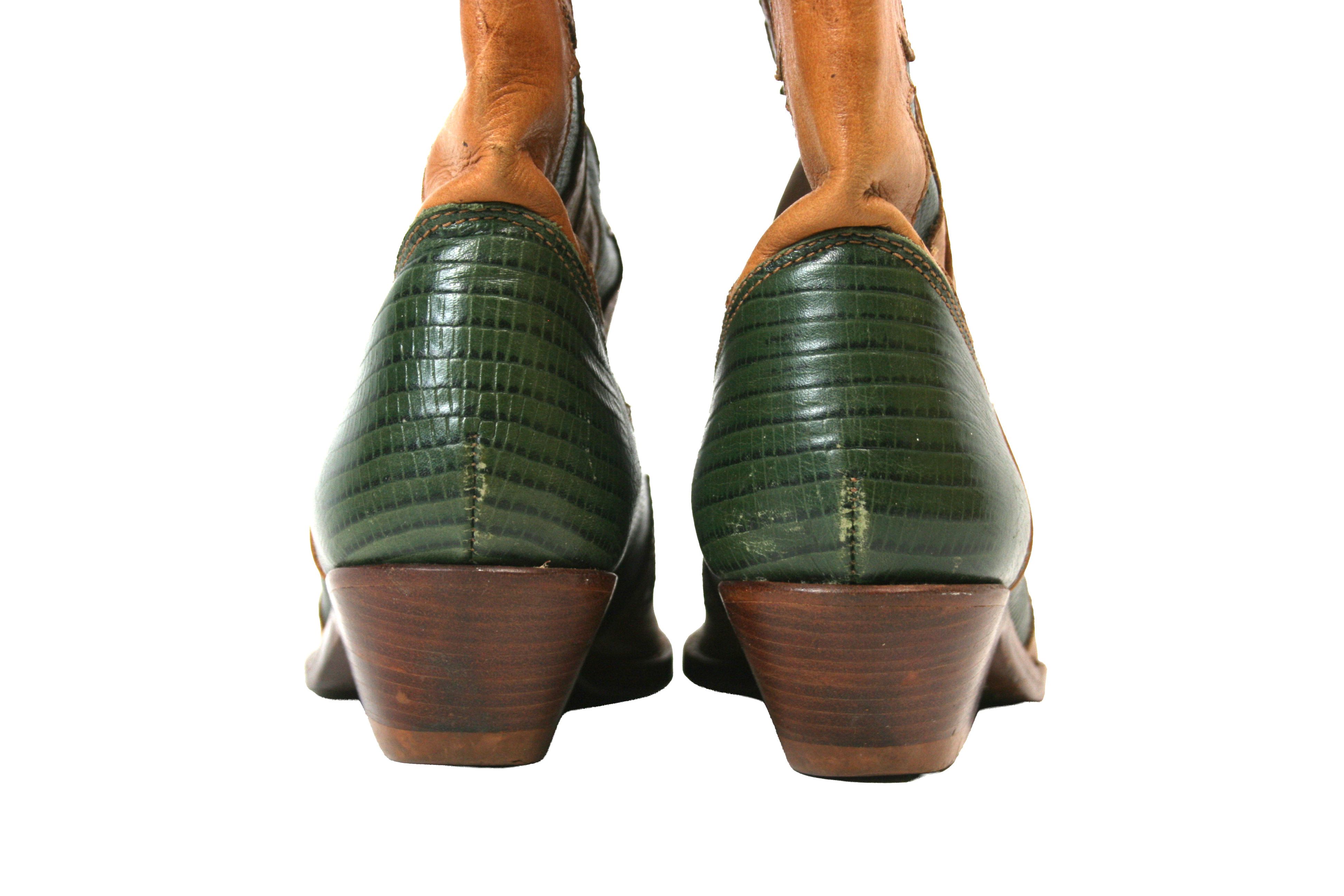 Cowboy Equipment Circle S Leather Cowboy Boots Made in Brazil Size US 7.5 / IT 37.5 - 10 Thumbnail