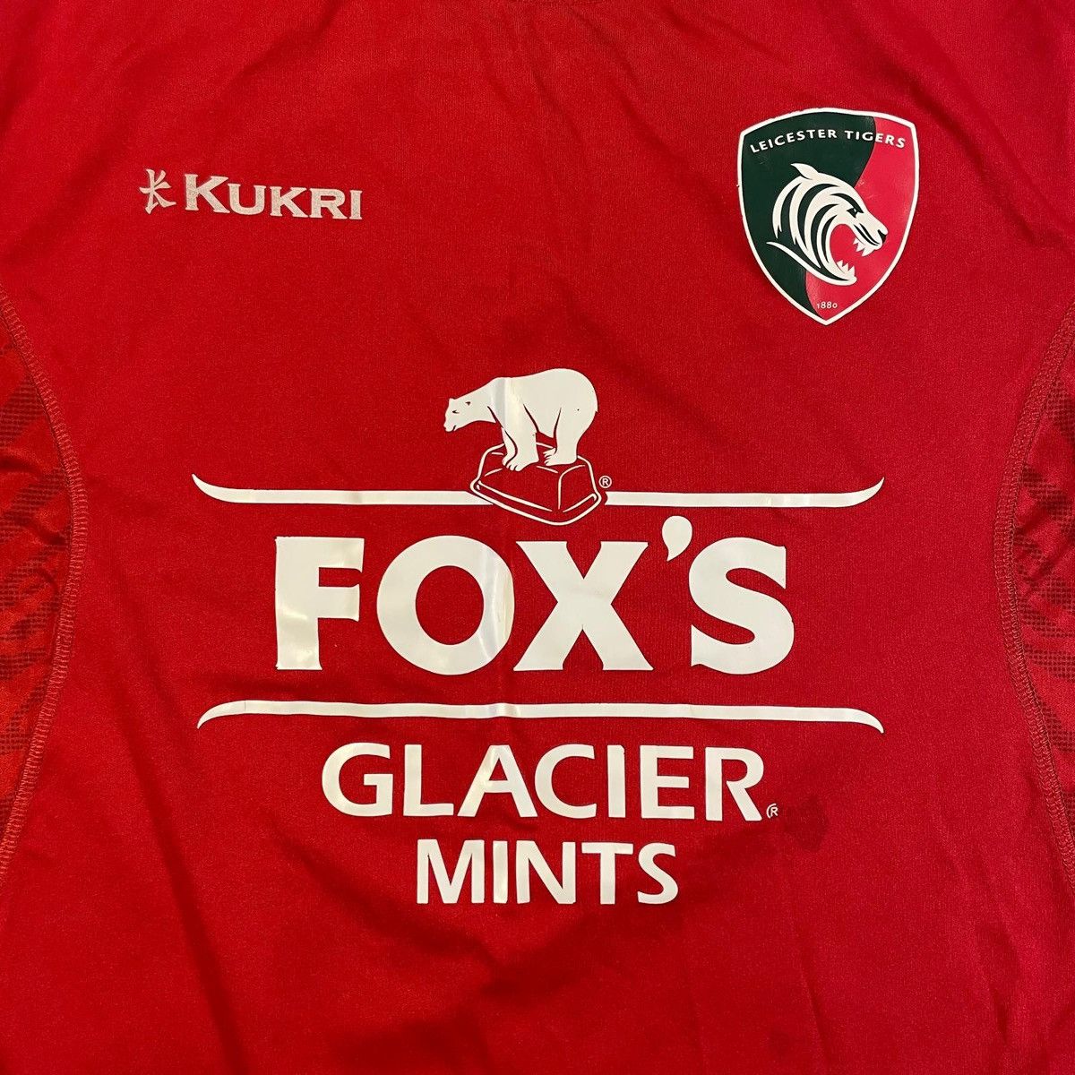 Other Red Leicester Tigers Kukri jersey shirt tee sportswear top Size US XL / EU 56 / 4 - 6 Thumbnail