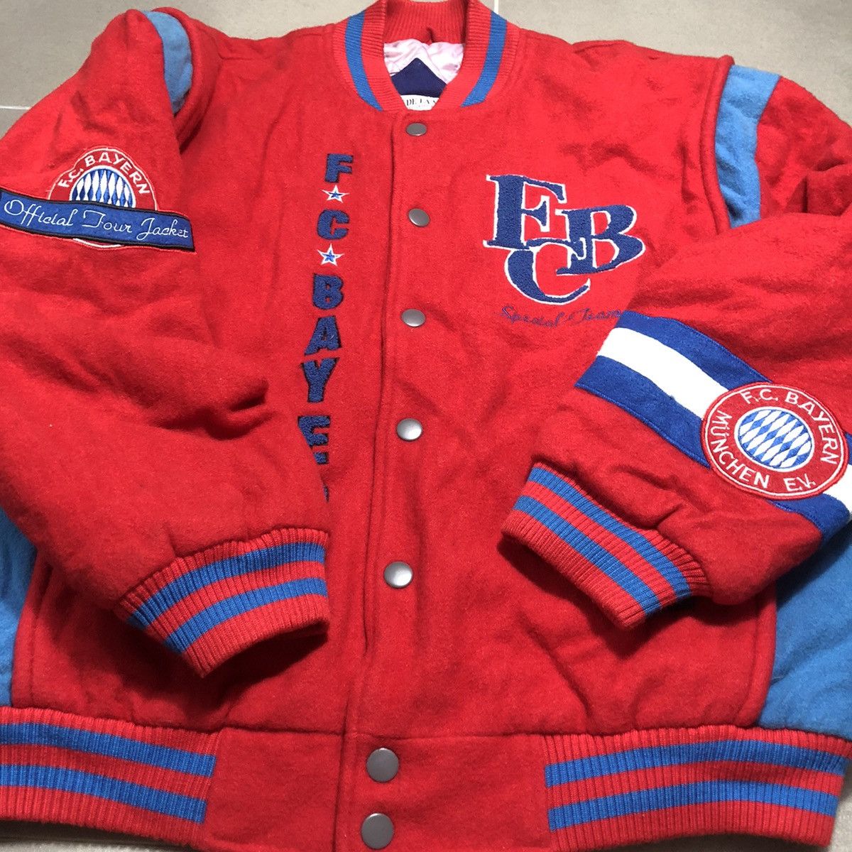 Vintage Rare Original Vtg Fc Bayern Munchen Wool Varsity Jacket Size US M / EU 48-50 / 2 - 1 Thumbnail