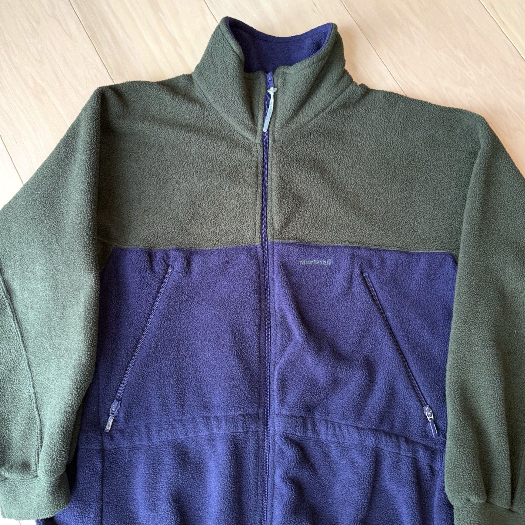Montbell VINTAGE Montbell Fleece Jacket Medium Olive Purple Full Zip 90s Outerwear Mens Regular Jacket Size US M / EU 48-50 / 2 - 4 Thumbnail