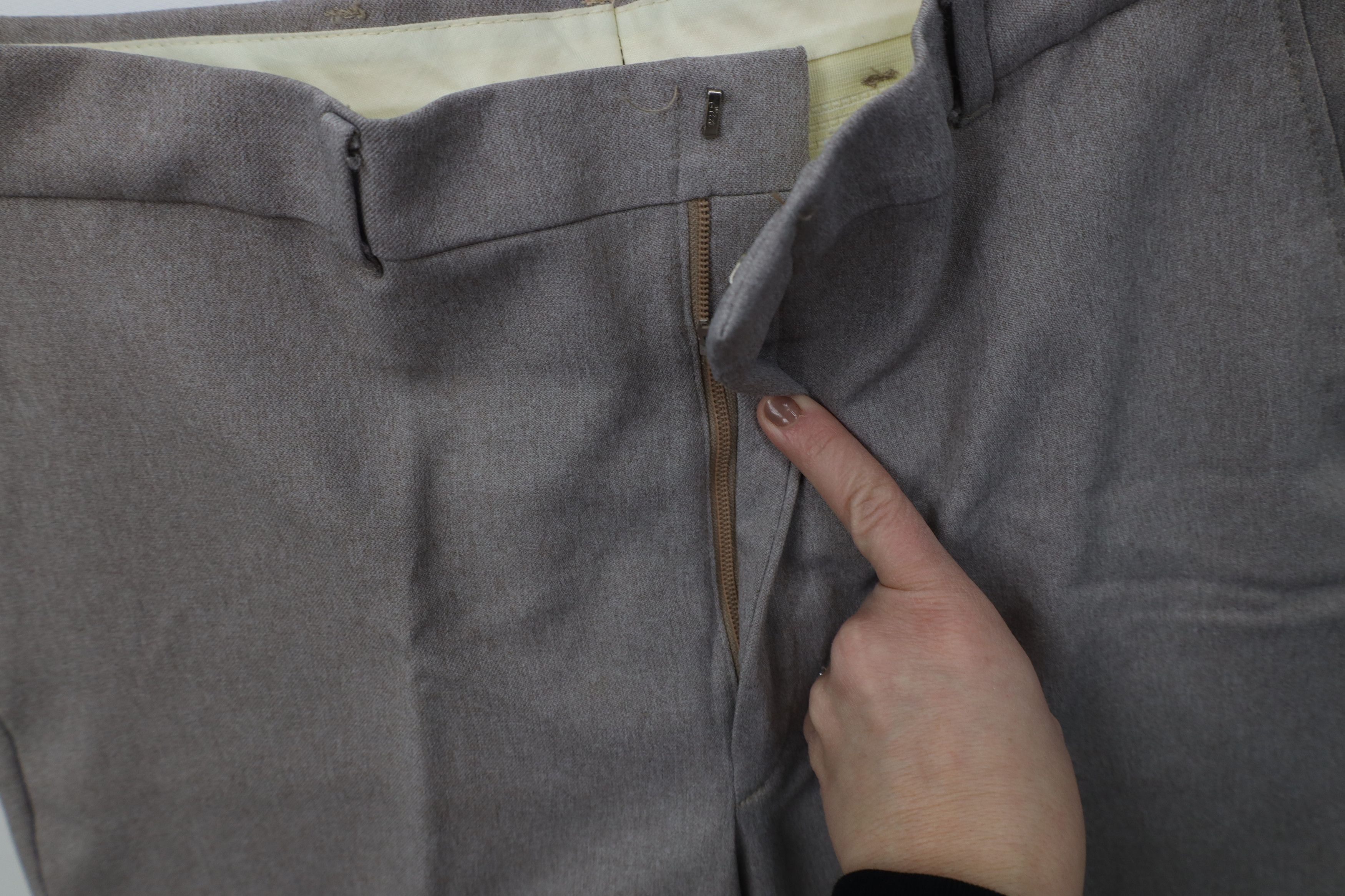 Vintage Vintage 70s Streetwear Flared Wide Leg Chino Pants Gray USA Size US 34 / EU 50 - 6 Thumbnail