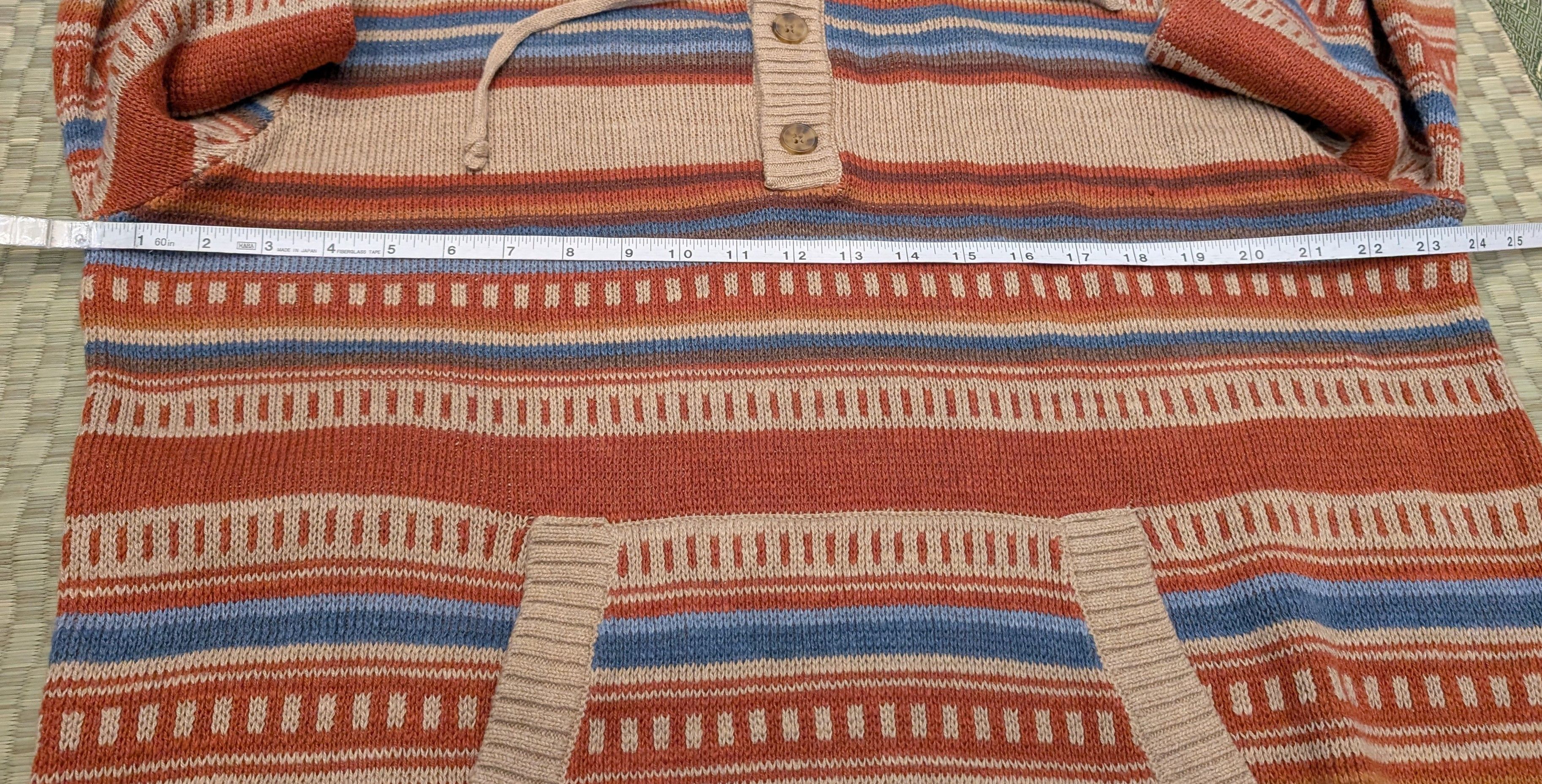 Pendleton Pendleton Medallion 100% Cotton Henley Hoodie Tan Stripe Size US XL / EU 56 / 4 - 5 Thumbnail