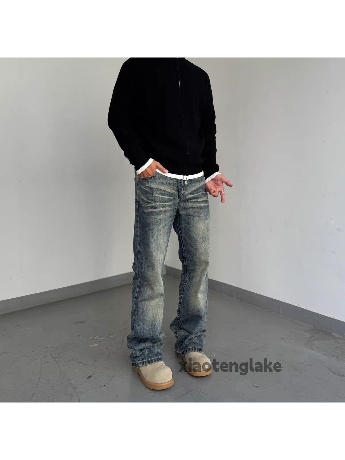 Jean ltx vintage washed faded cleanfit yuppie bootcut punk jeans Size US 32 / EU 48 - 2 Thumbnail