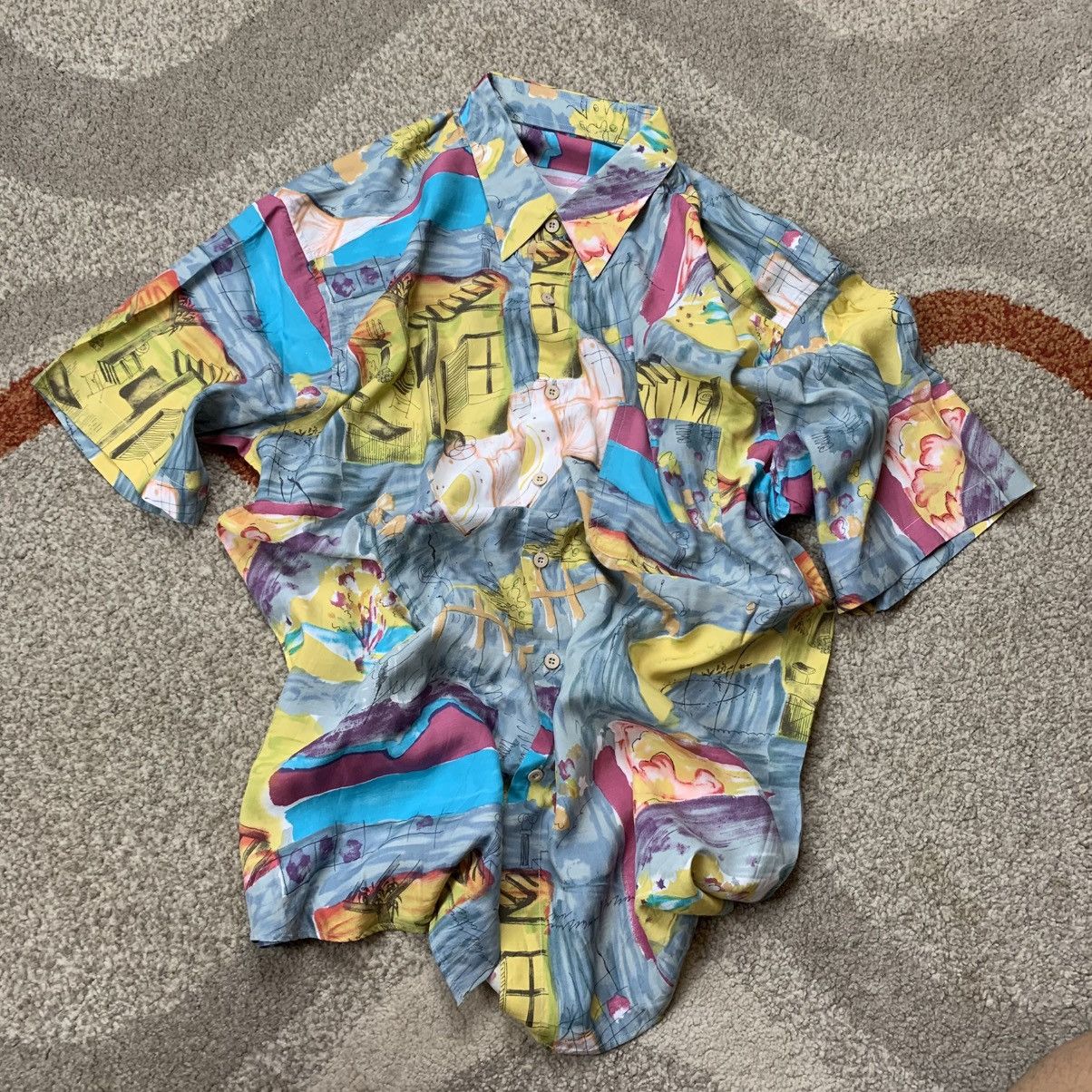 Vintage PIERRE BALMAIN Vintage Shirt Pop Art / Abstract Art Size US L / EU 52-54 / 3 - 2 Thumbnail