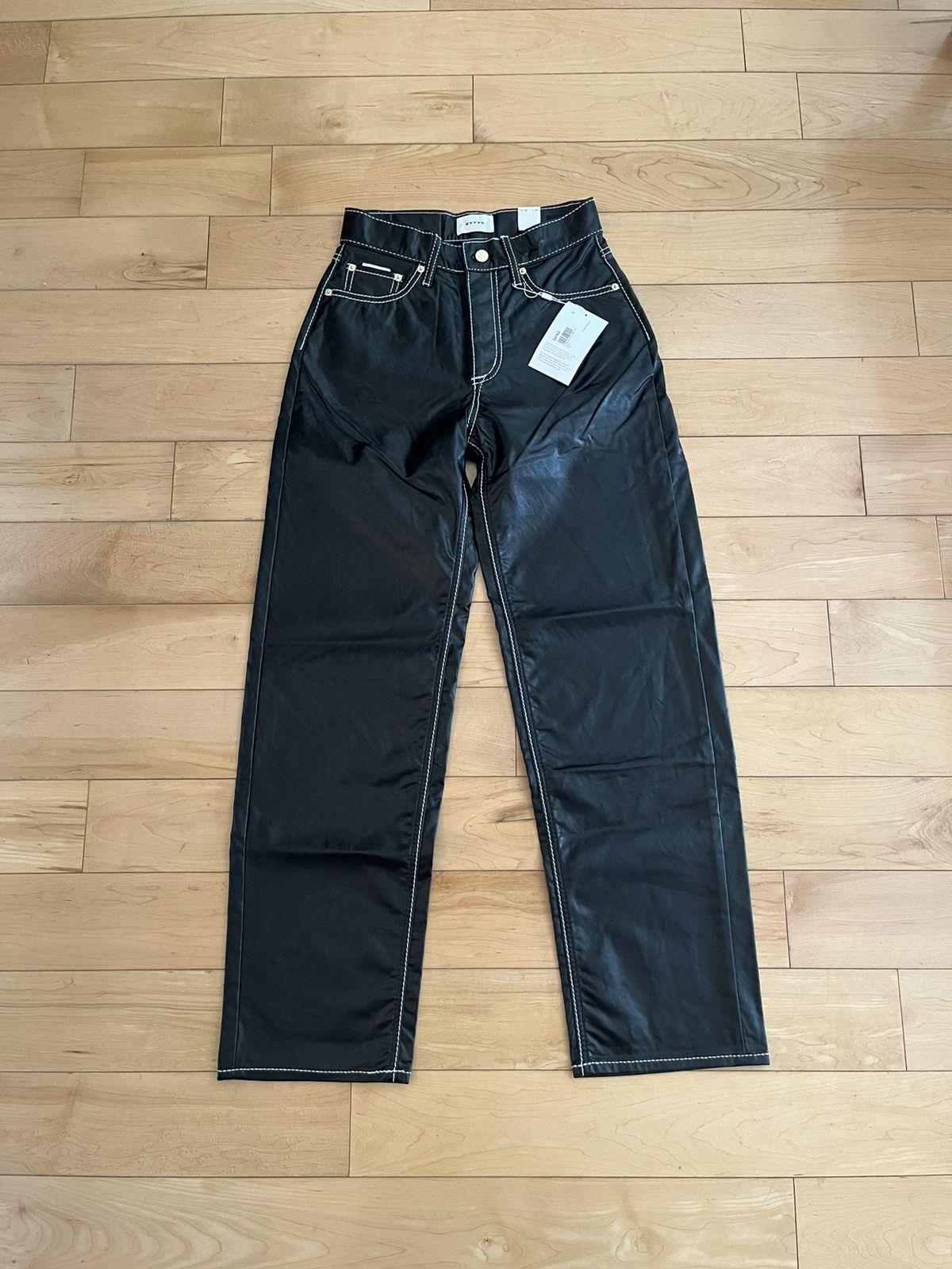 image of NWT - Eytys Vegan Leather Trousers in Black, Women's (Size 26)
