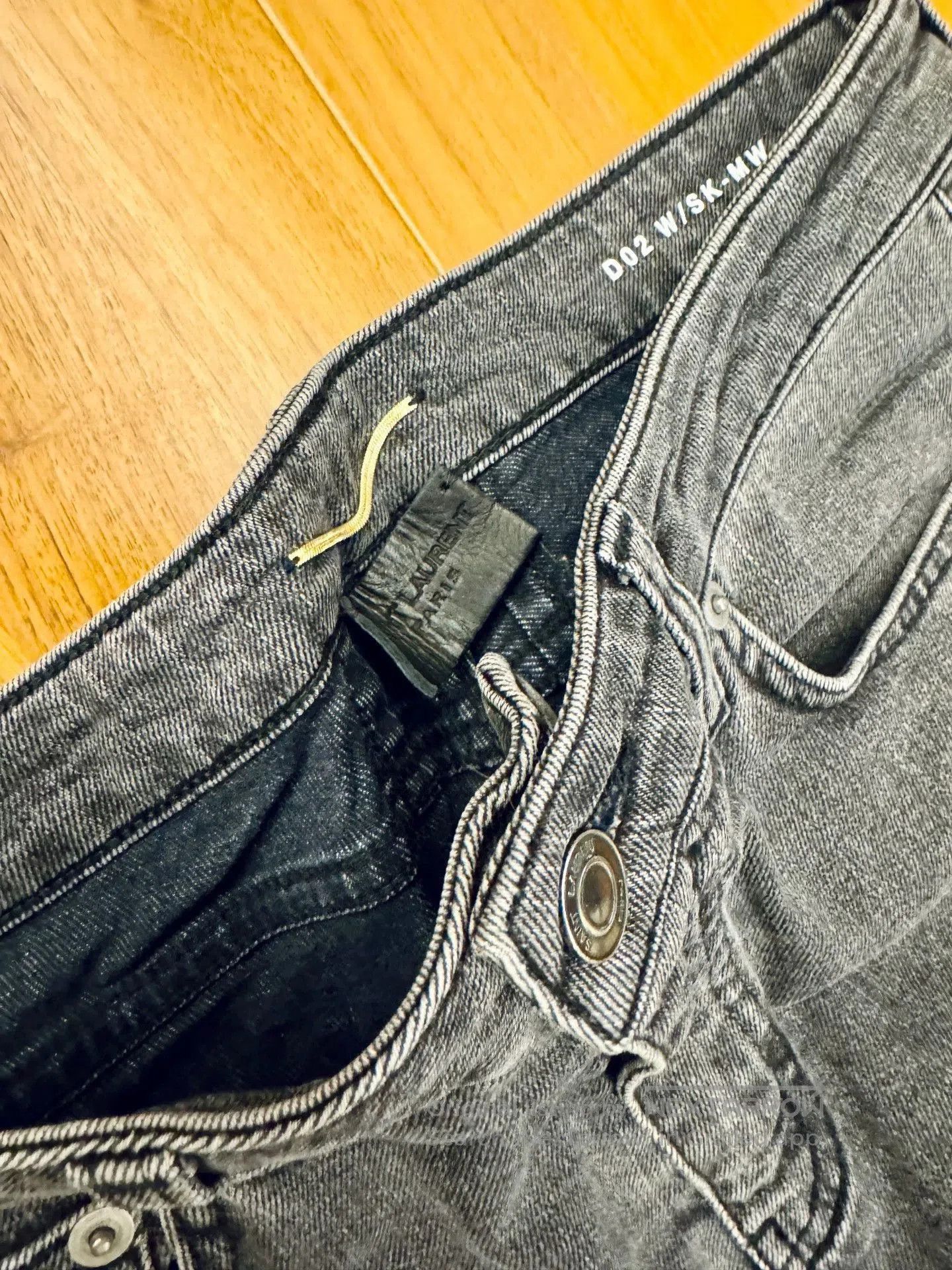 Saint Laurent Paris Gray Slim Fit Denim Jeans with Zip Detail. Size US 30 / EU 46 - 2 Thumbnail