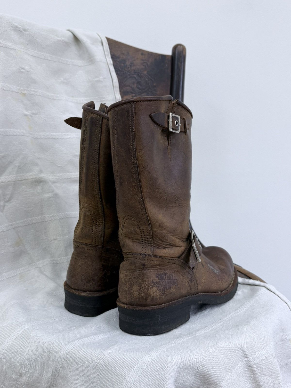 Harley Davidson Vintage Harley Davidson Leather Boots Size US 5.5 / EU 38 - 9 Thumbnail