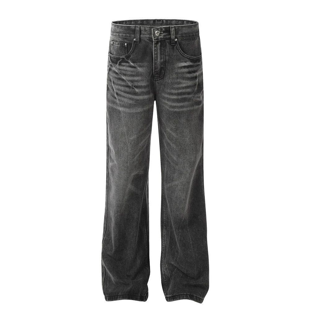 Vintage Punk washed distressed loose men's hippie flared jeans Size US 32 / EU 48 - 1 Thumbnail