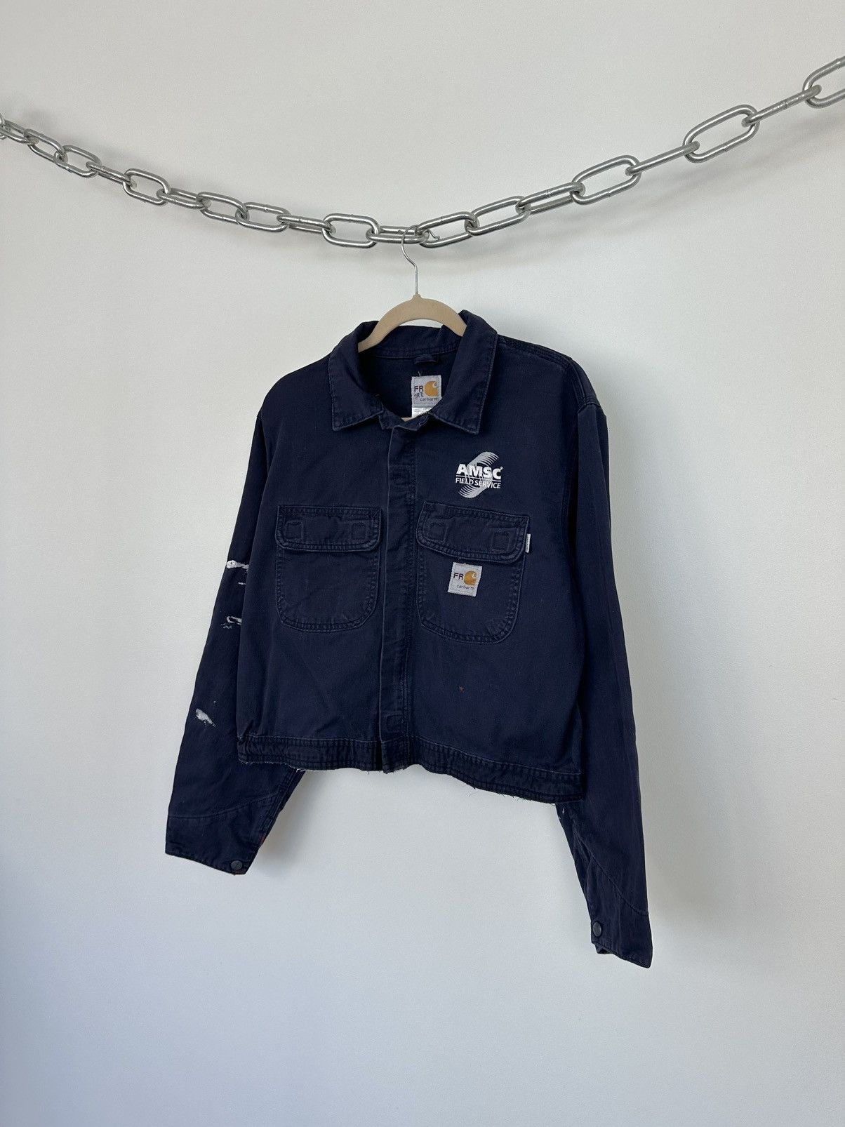 Carhartt Vintage 90s Carhartt Flame Resistant USA Cropped Work Jacket Size US S / EU 44-46 / 1 - 4 Thumbnail
